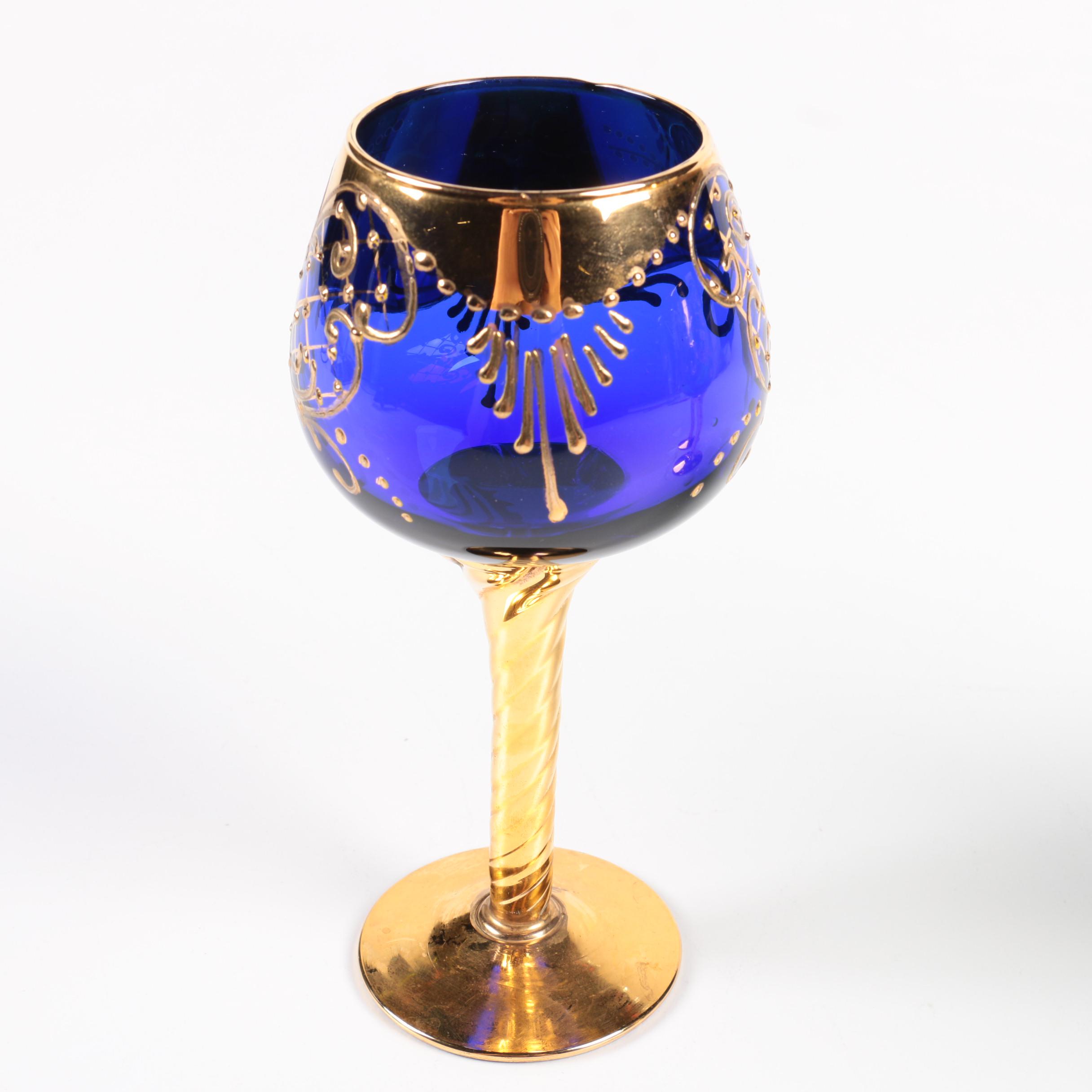 Murano Style Wine Glasses
