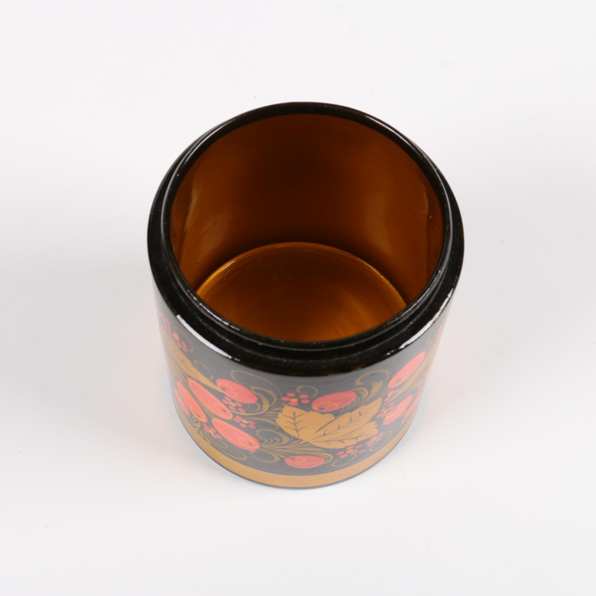 Russian Floral Canister