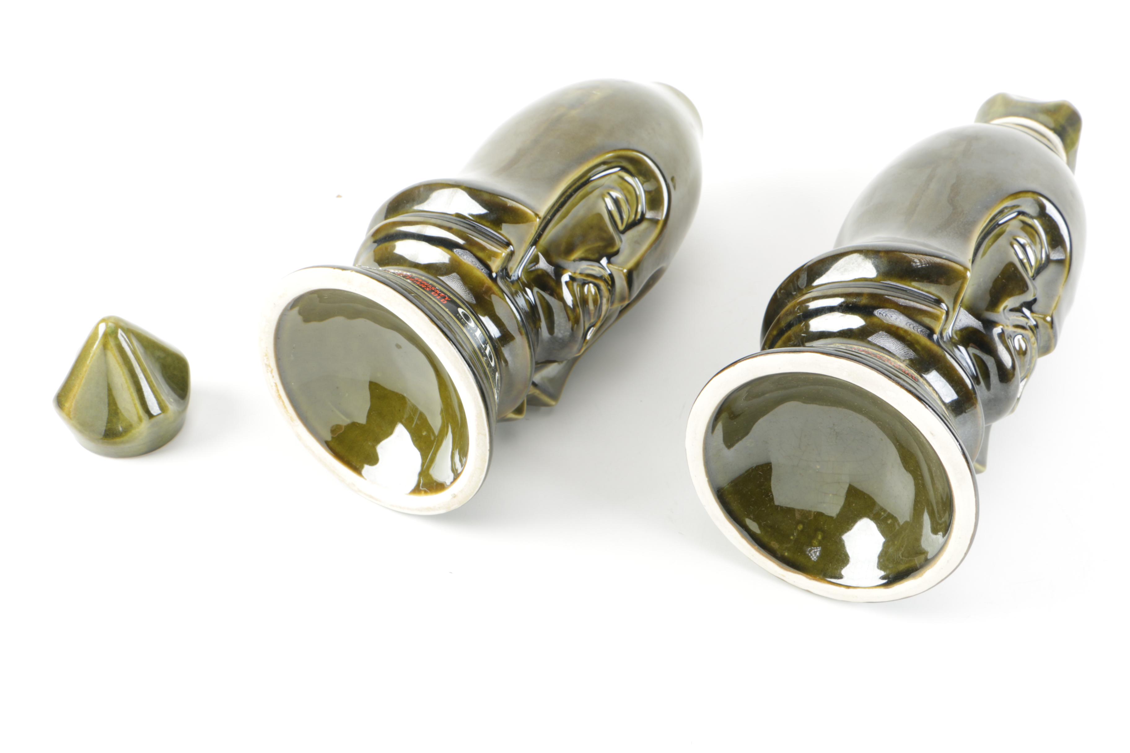 Vintage Old Crow Chess Piece Whisky Decanters