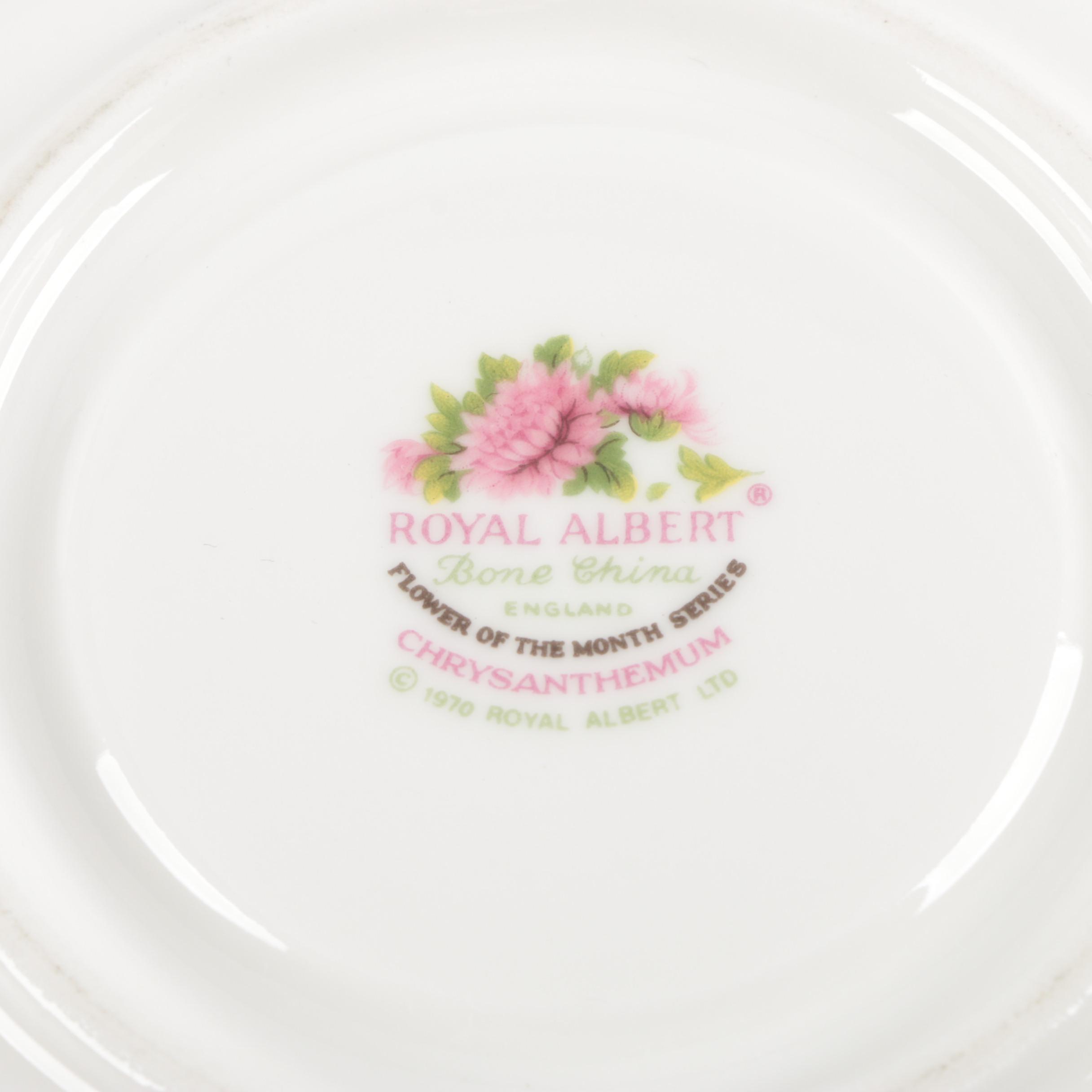 Royal Albert "Chrysanthemum" Porcelain Teacup and Saucer