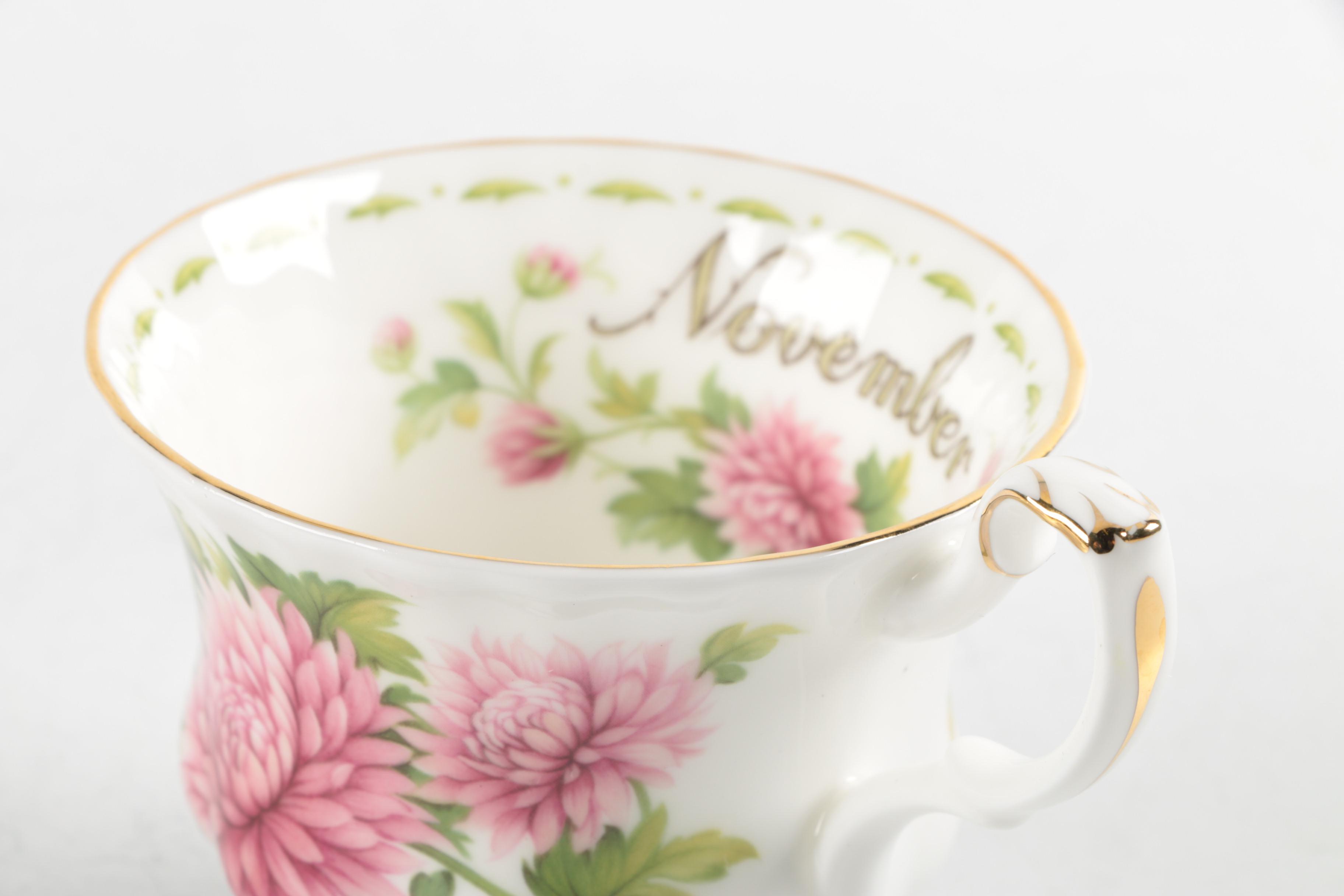 Royal Albert "Chrysanthemum" Porcelain Teacup and Saucer