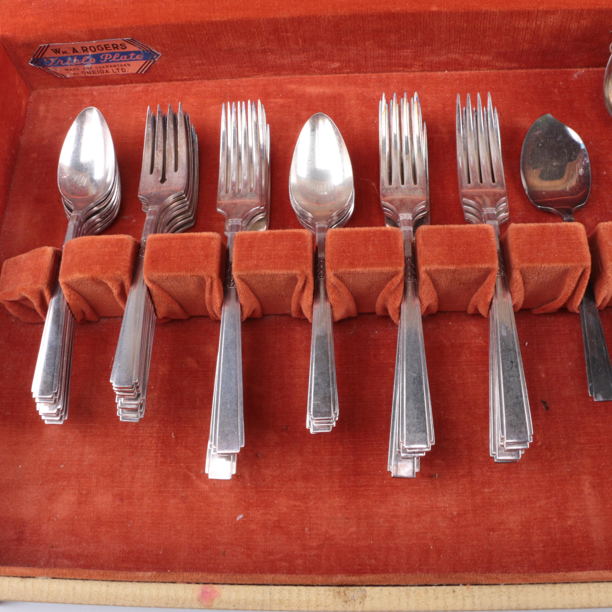 Wm. A. Rogers "Capri" Silver Plate Flatware Set