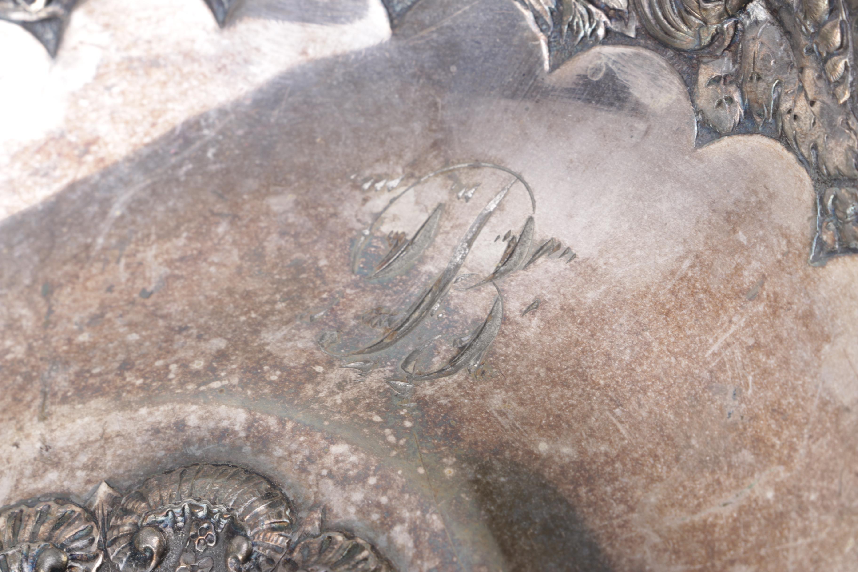 Reed & Barton Silver Plate Repoussé Bridal Basket and Other Serveware