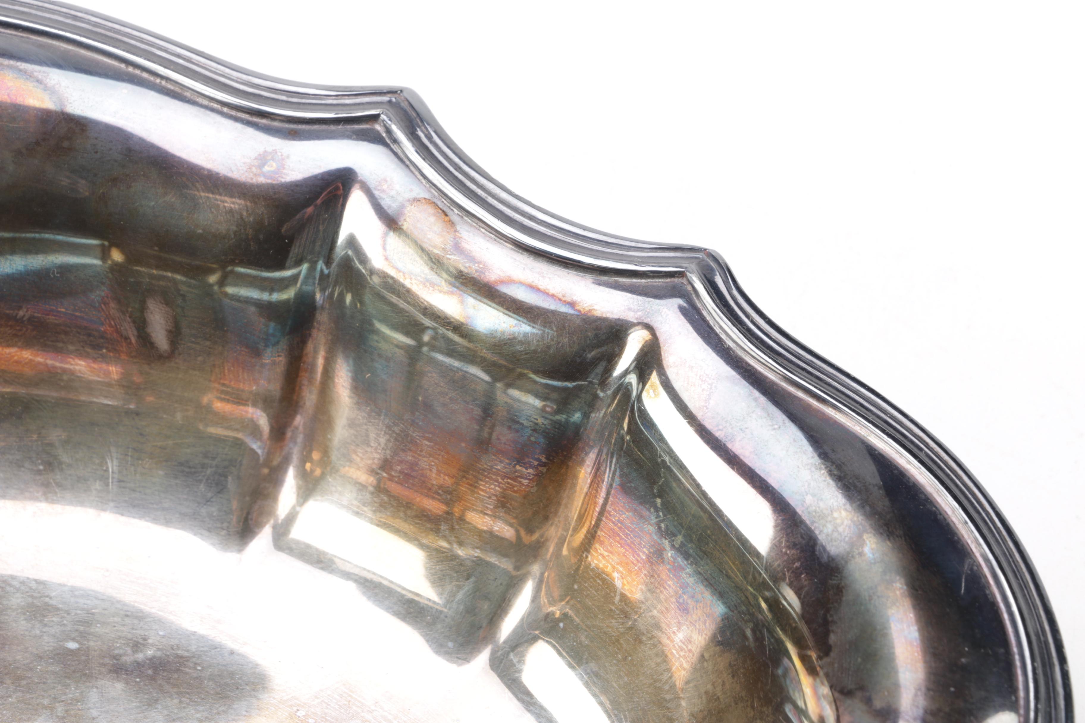 Reed & Barton Silver Plate Repoussé Bridal Basket and Other Serveware