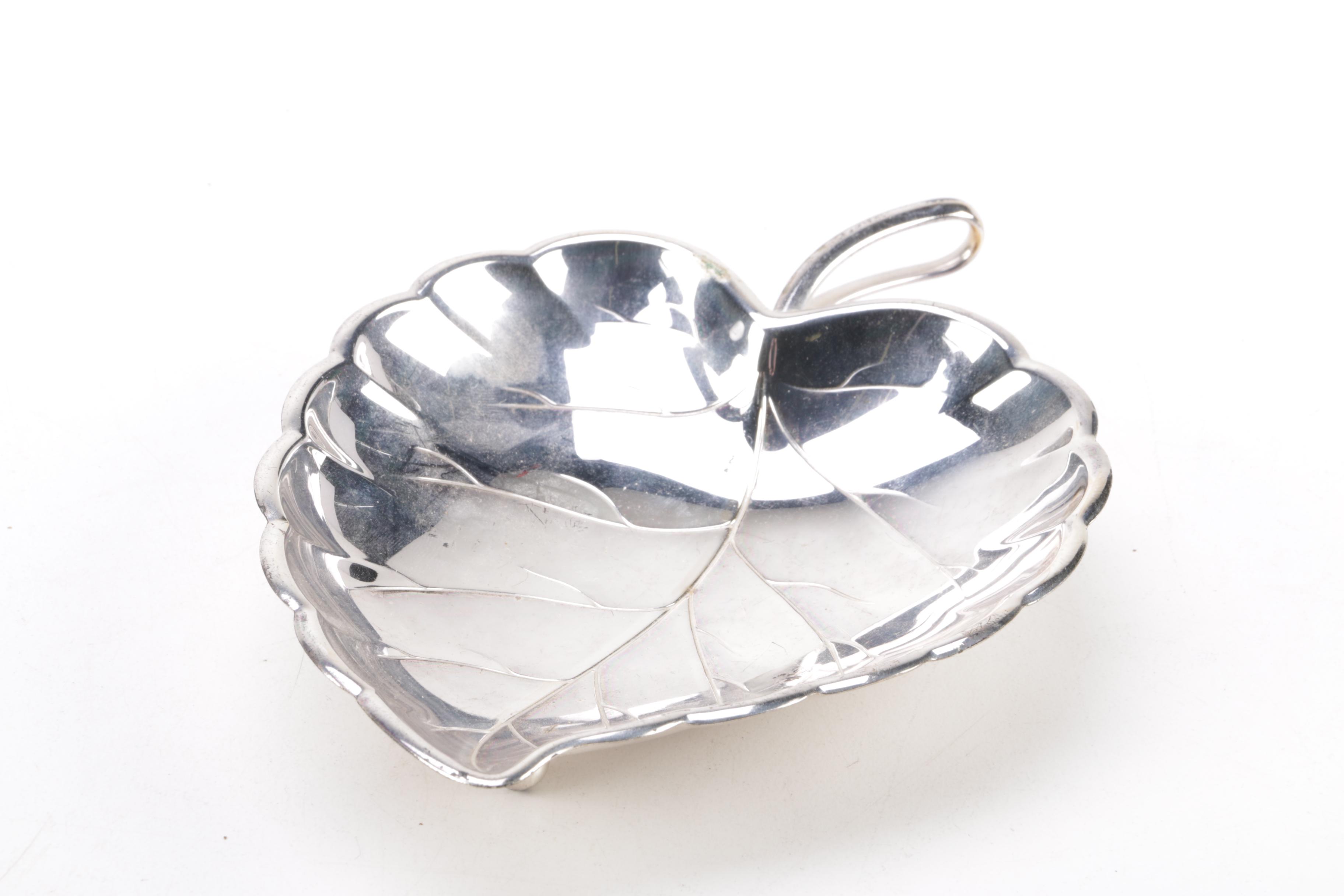 Reed & Barton Silver Plate Repoussé Bridal Basket and Other Serveware