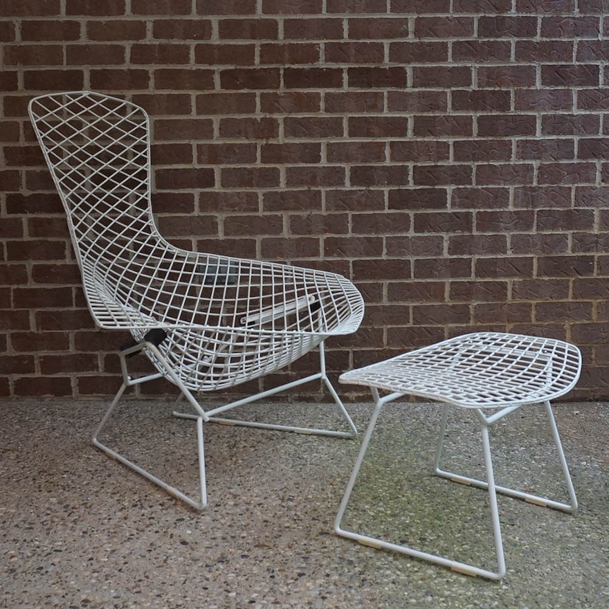 Harry Bertoia "Bird" Chair and Ottoman Frames