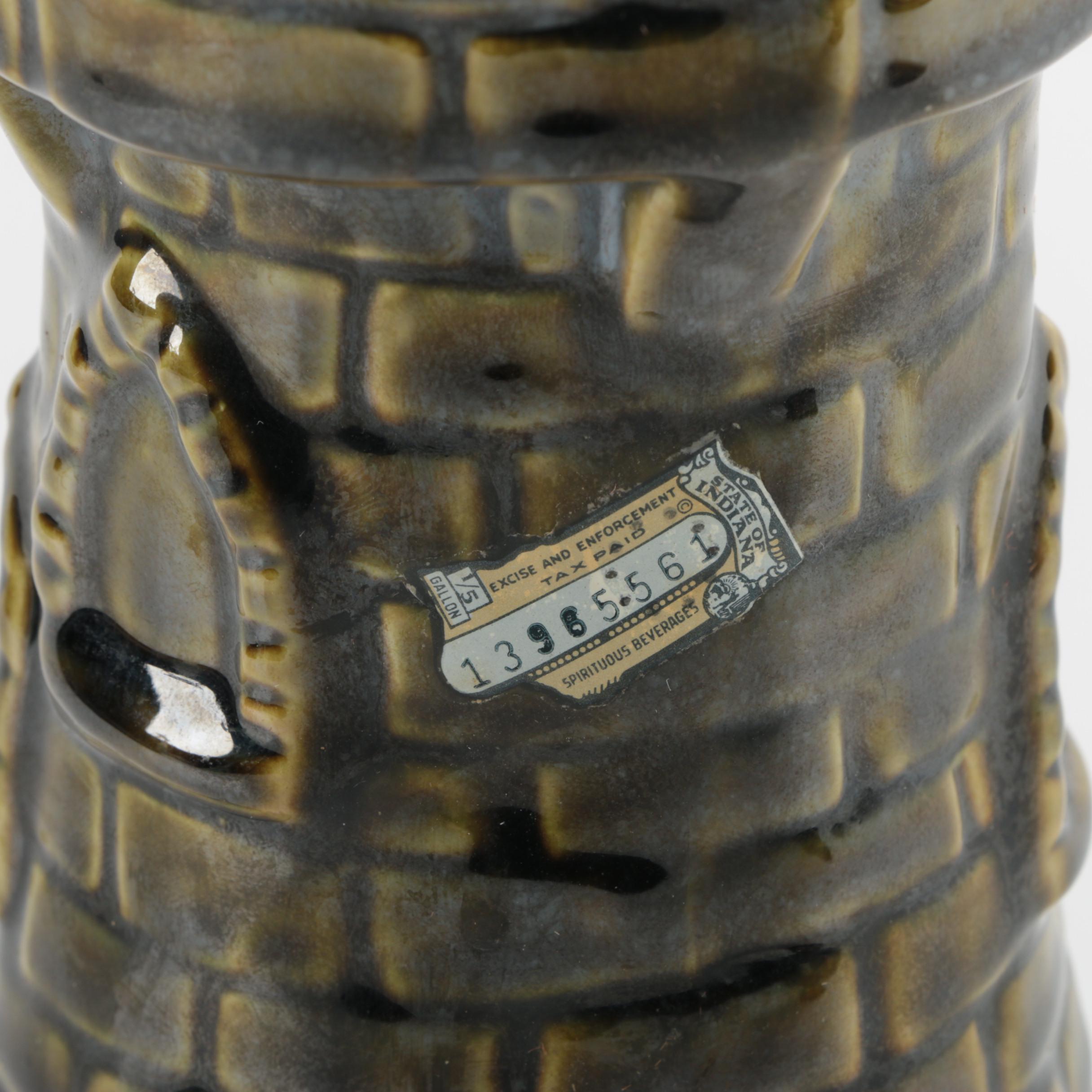 Vintage Old Crow Whiskey Chess Piece Decanters