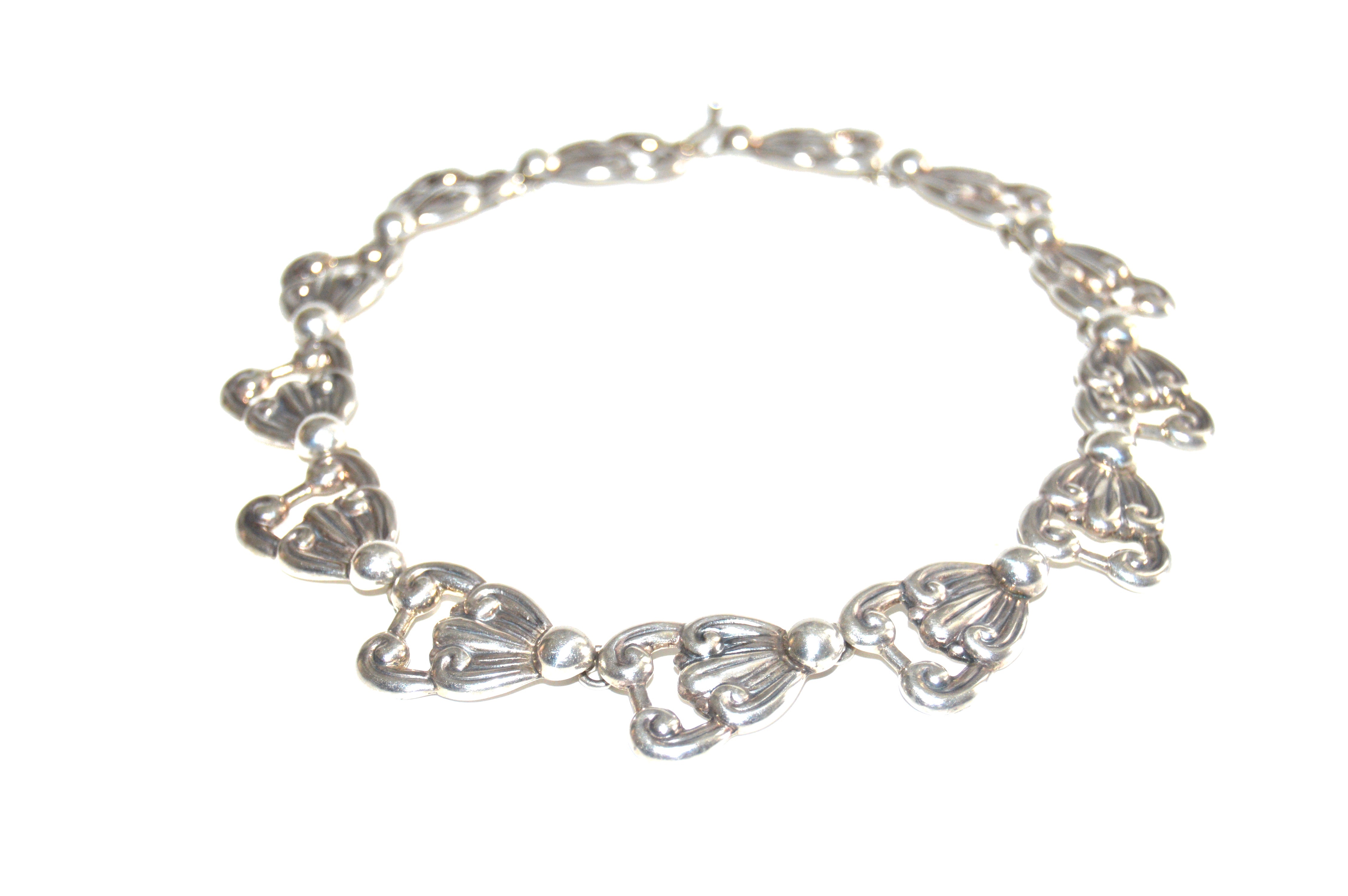 Sterling Silver Bracelet and Matching Necklace