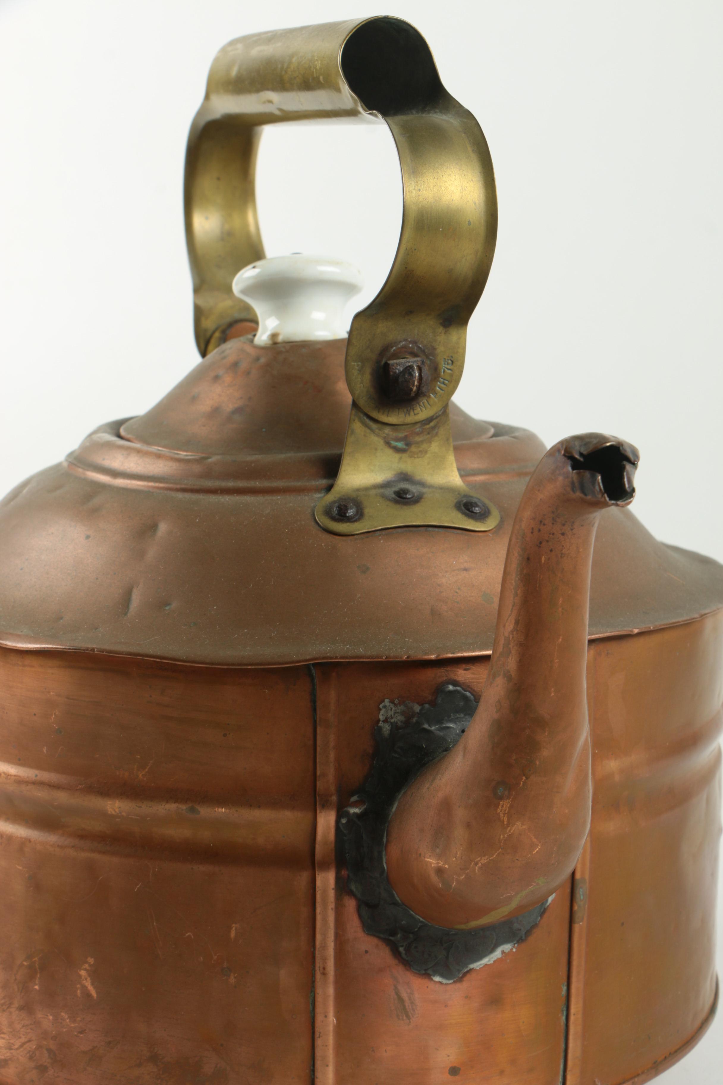 Vintage Copper Tea Kettle
