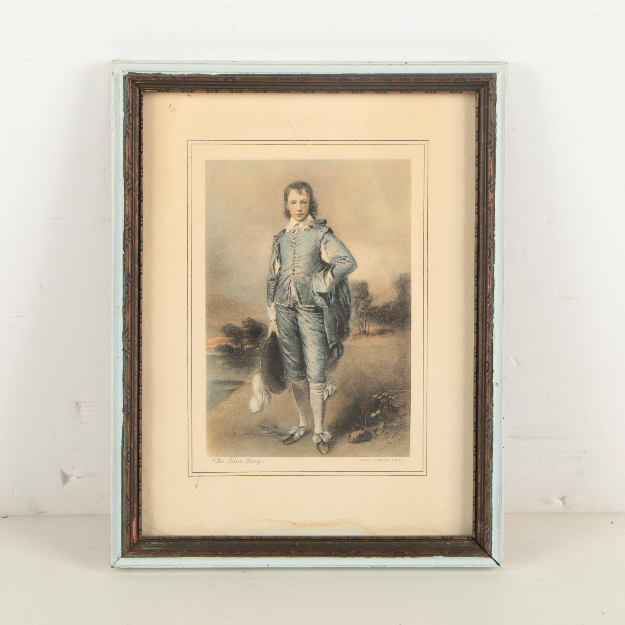 Color Rotogravure Reproduction after Thomas Gainsborough "The Blue Boy"