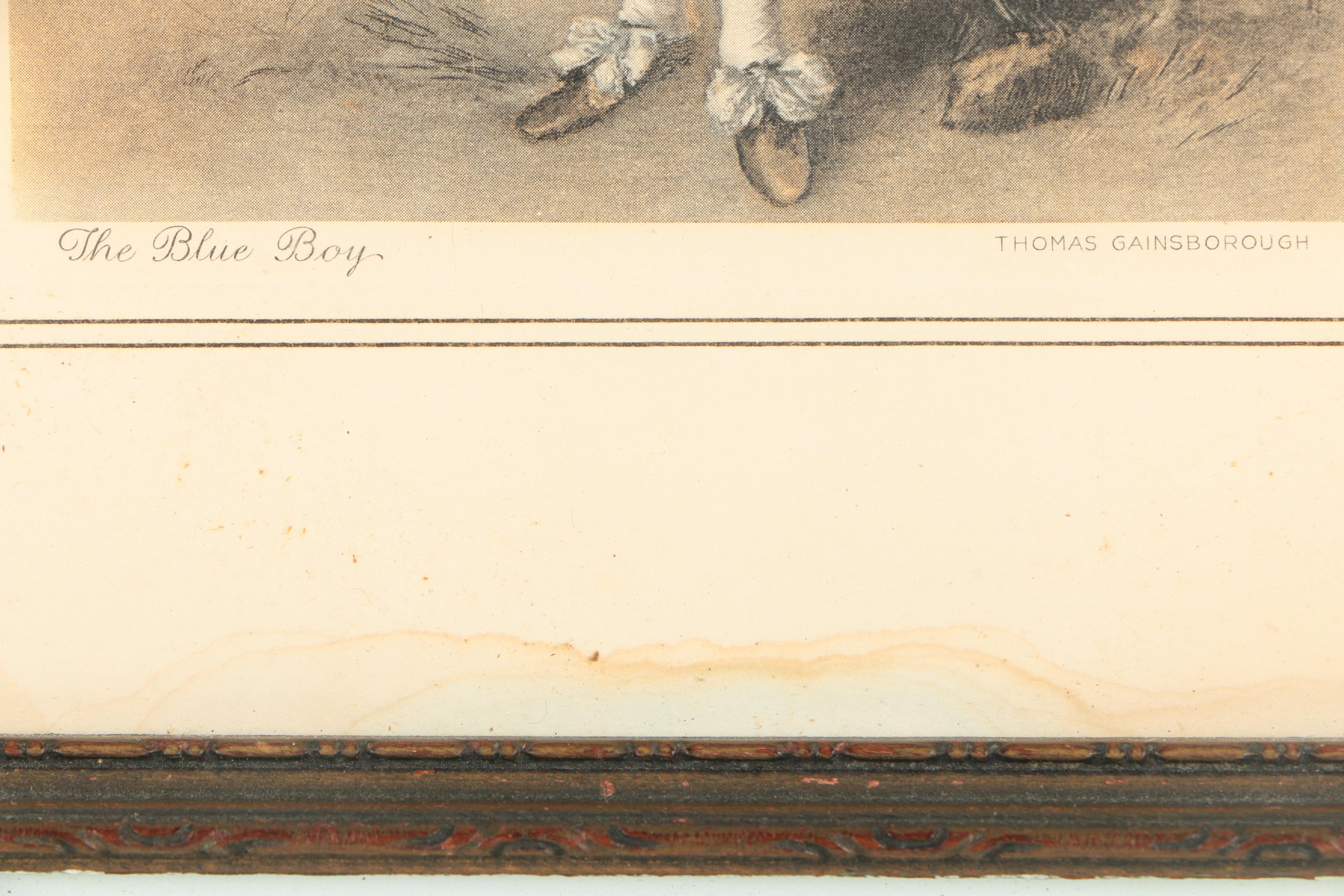 Color Rotogravure Reproduction after Thomas Gainsborough "The Blue Boy"