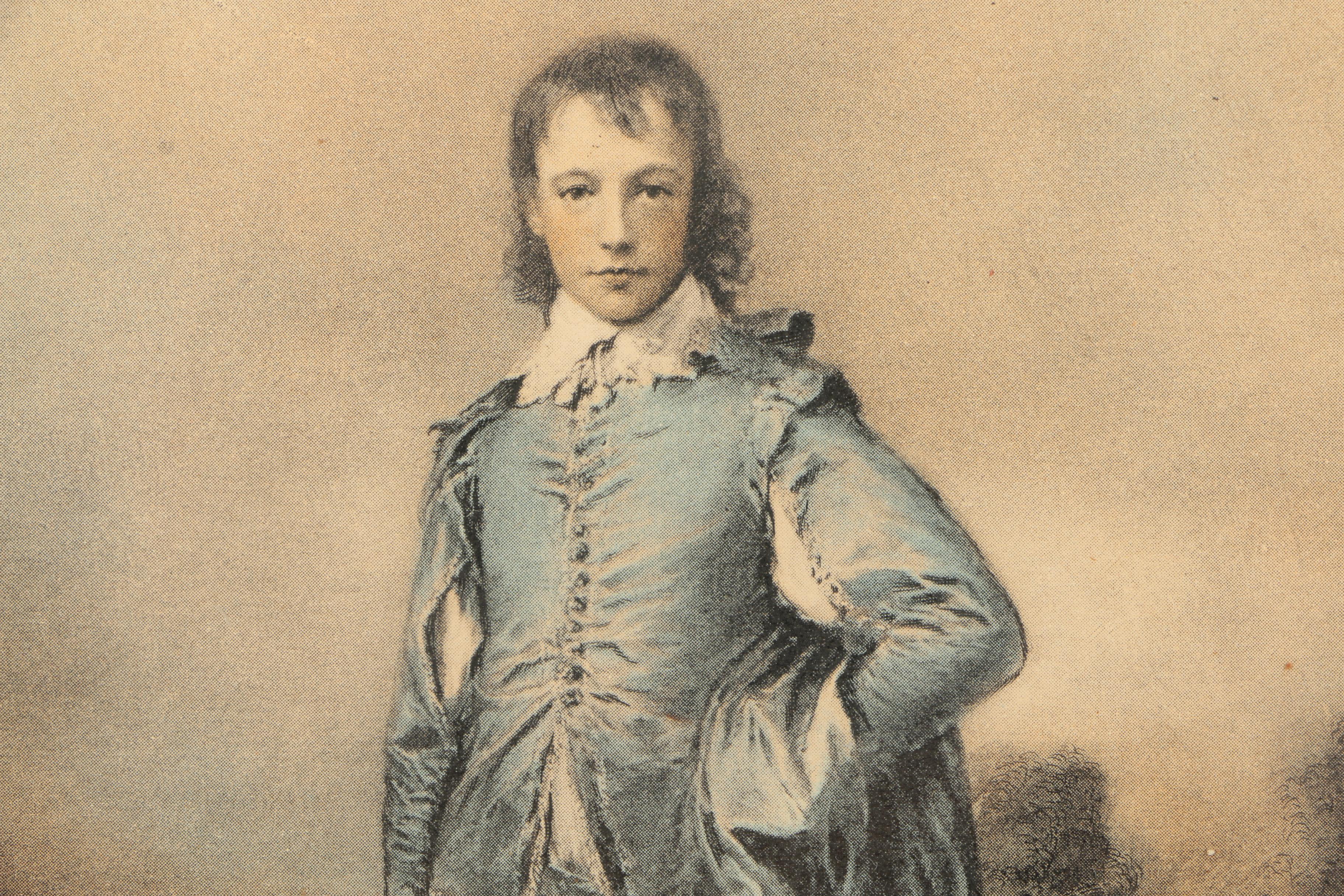 Color Rotogravure Reproduction after Thomas Gainsborough "The Blue Boy"