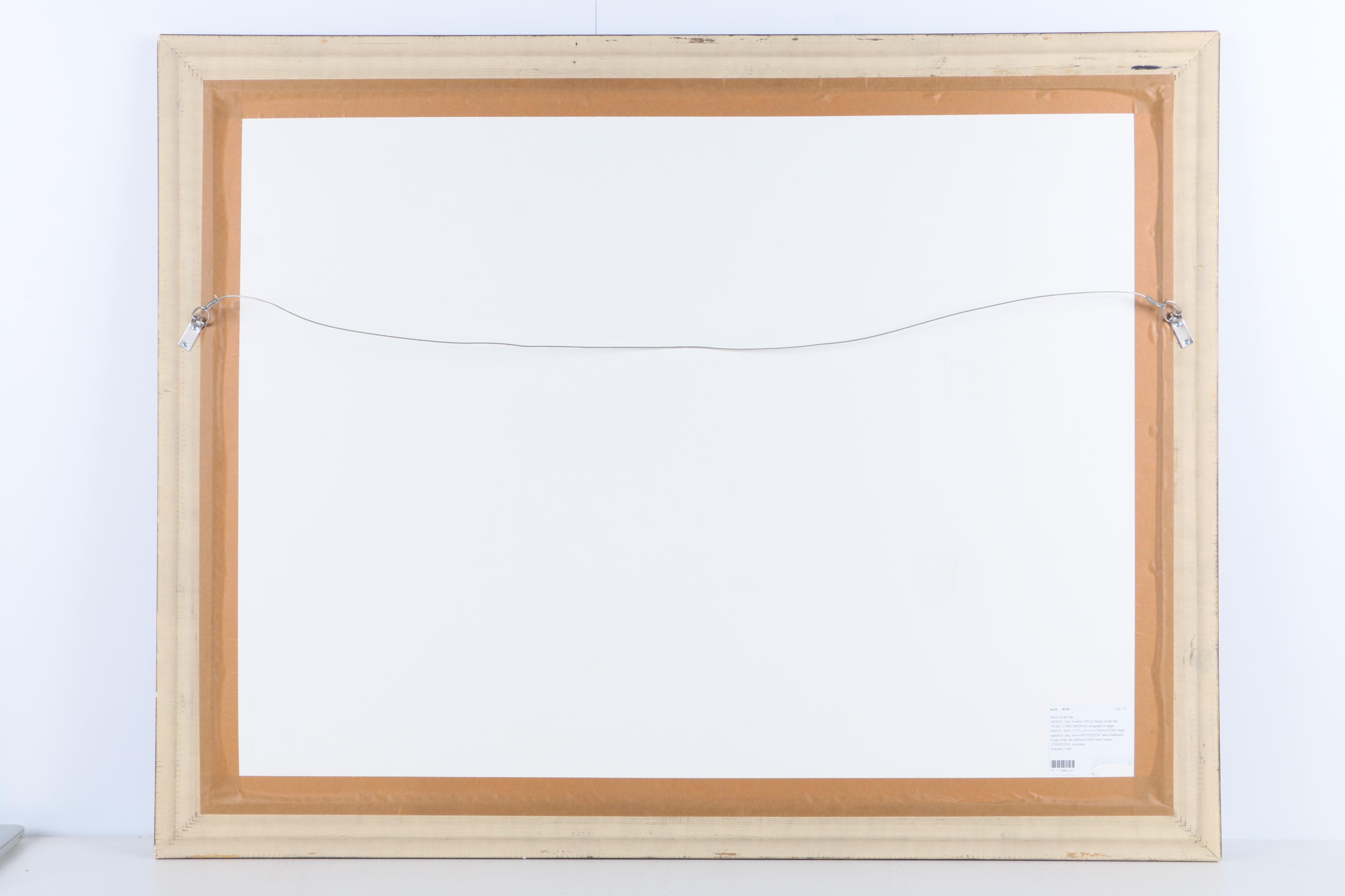 Yuri Tremler Serigraph Print on Paper "Music at the Bar"