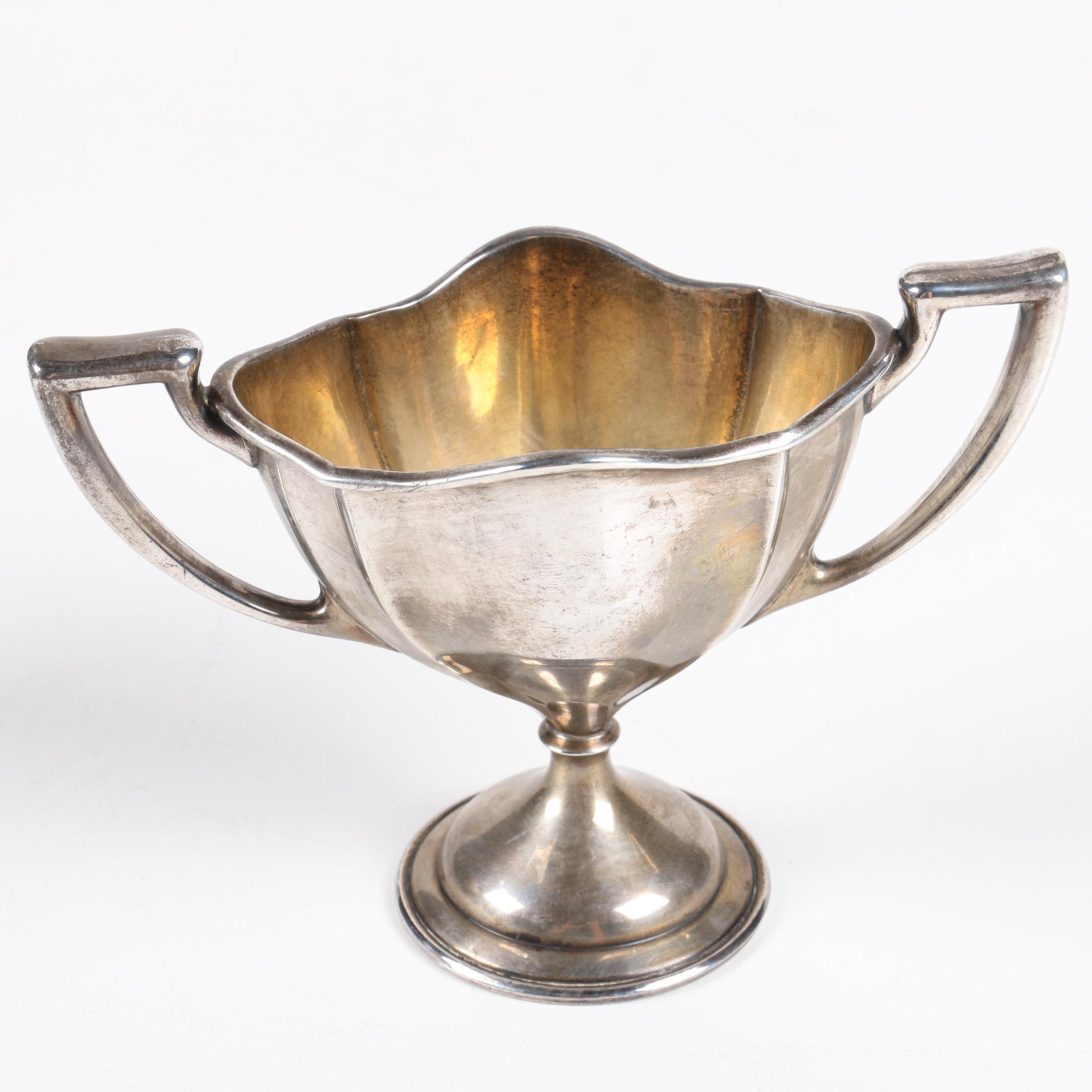 Antique W.H. Saart Co. Weighted Sterling Creamer and Sugar Bowl