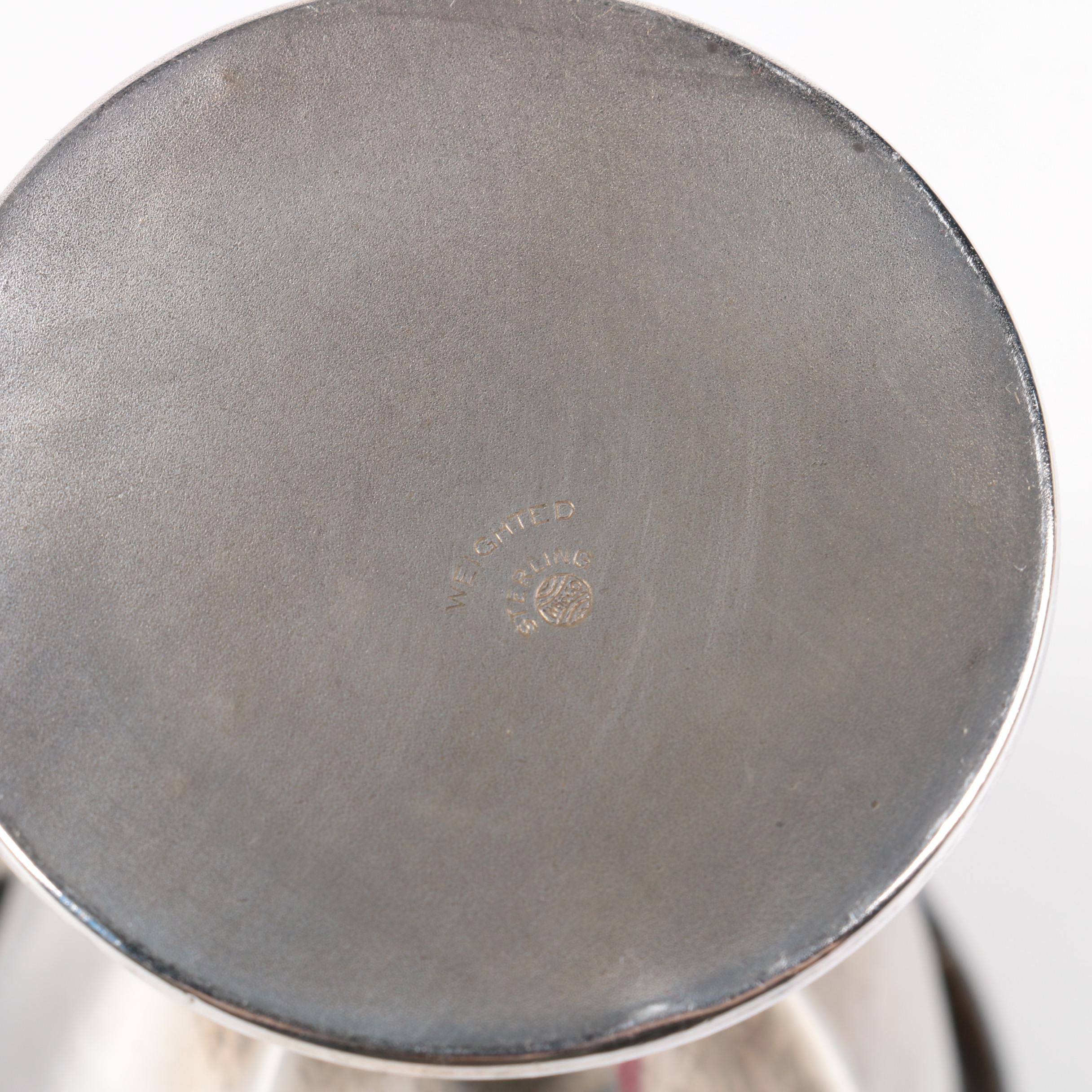 Antique W.H. Saart Co. Weighted Sterling Creamer and Sugar Bowl