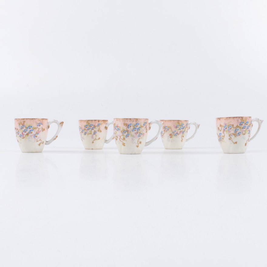 Jean Pouyat Limoges Miniature Porcelain Teacups