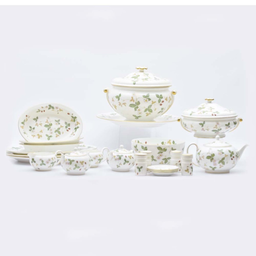 Wedgwood "Wild Strawberry" Serving Pieces