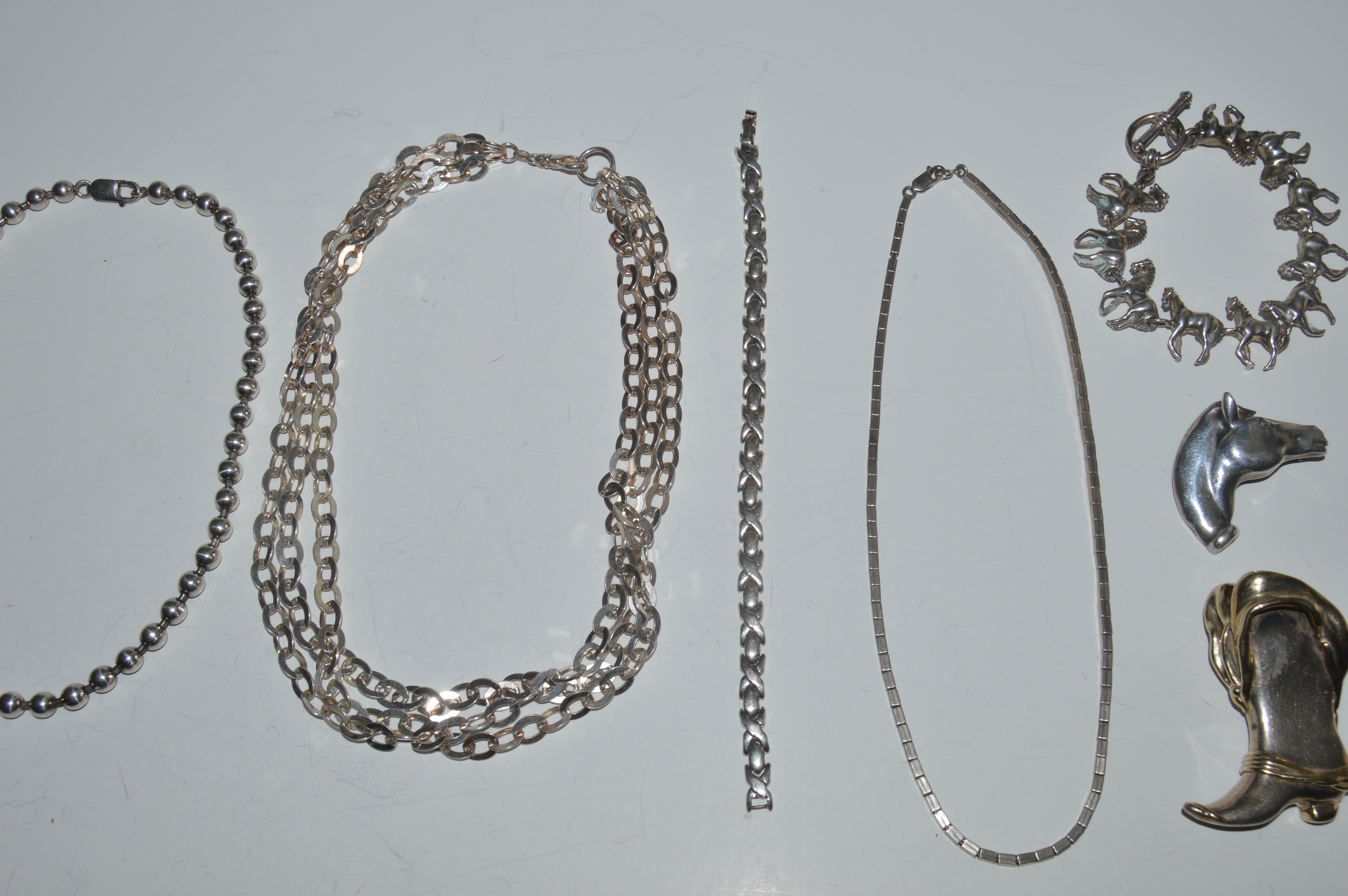 Sterling Silver Necklaces, Bracelets and Brooches
