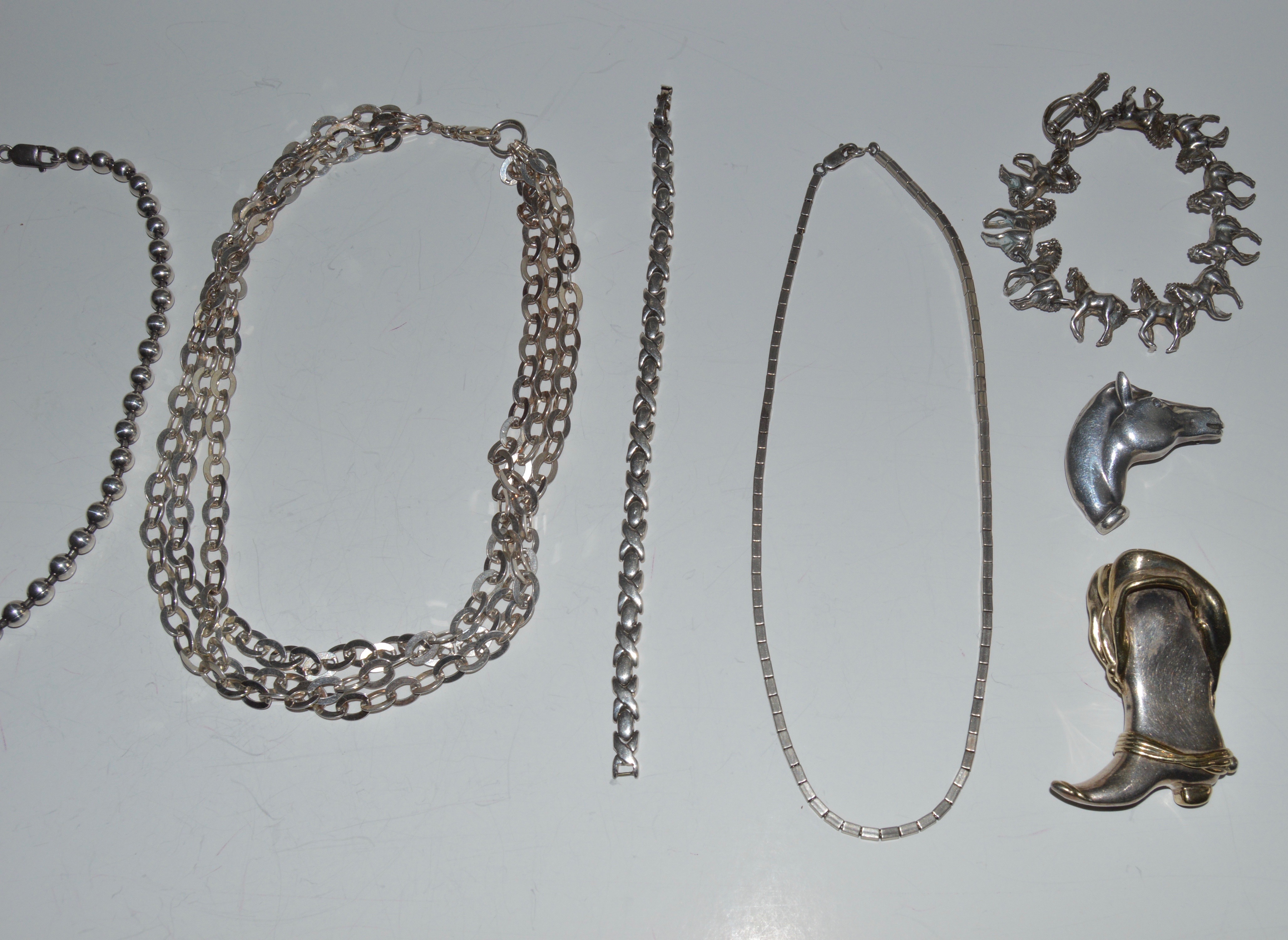 Sterling Silver Necklaces, Bracelets and Brooches