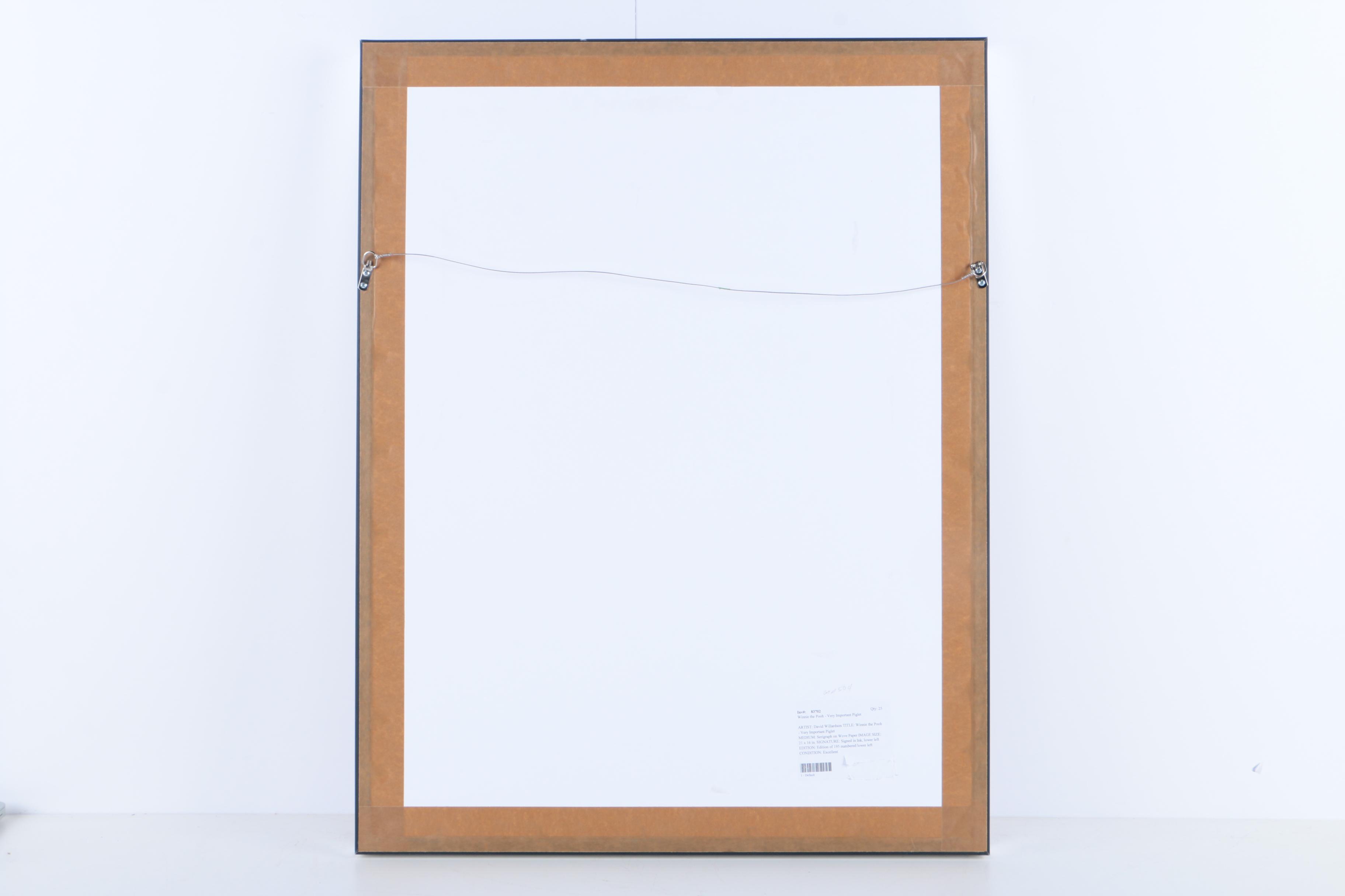 David Willardson Limited Edition Serigraph on Paper "Winnie the Pooh..."