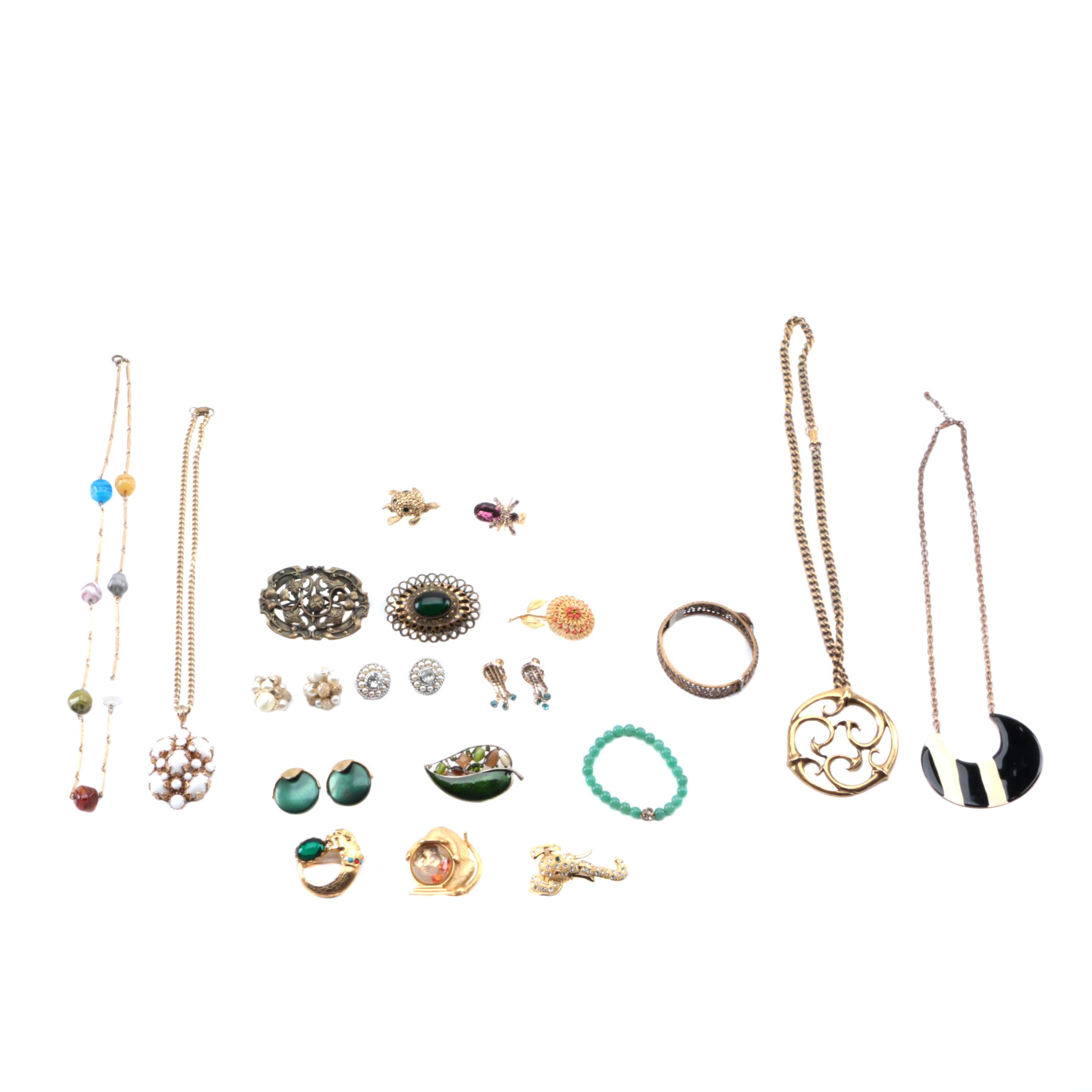Selection of Jewelry Including and Alva Museum Replica