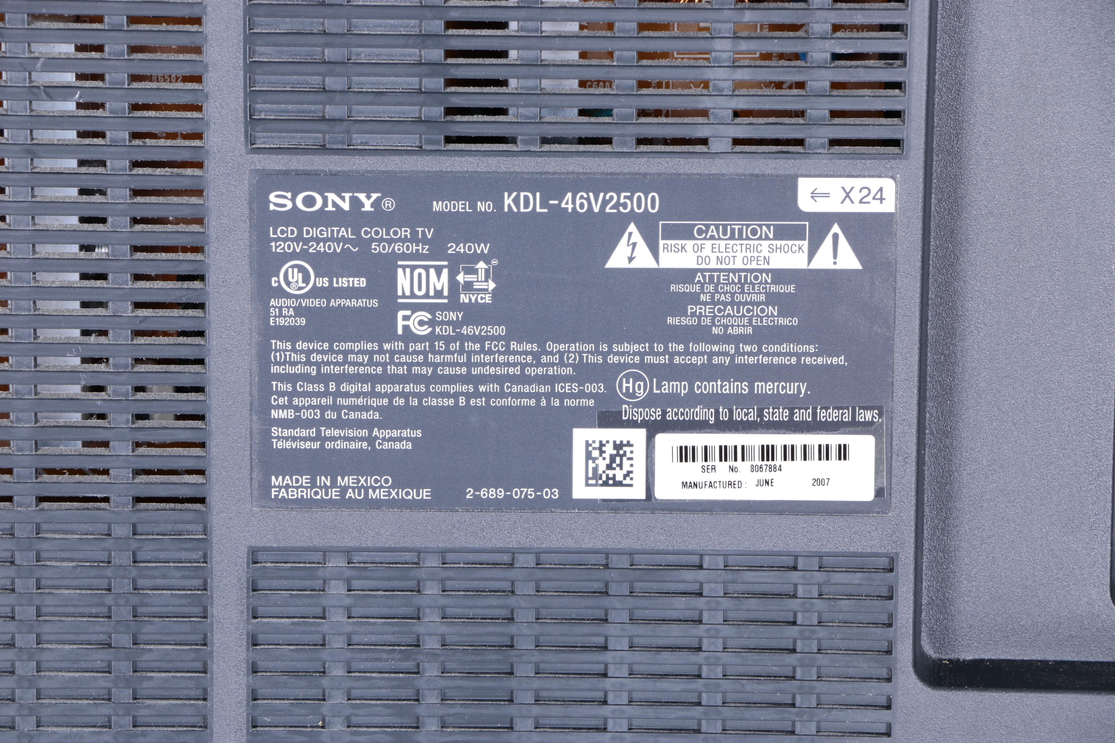 Sony Bravia 46" HDTV