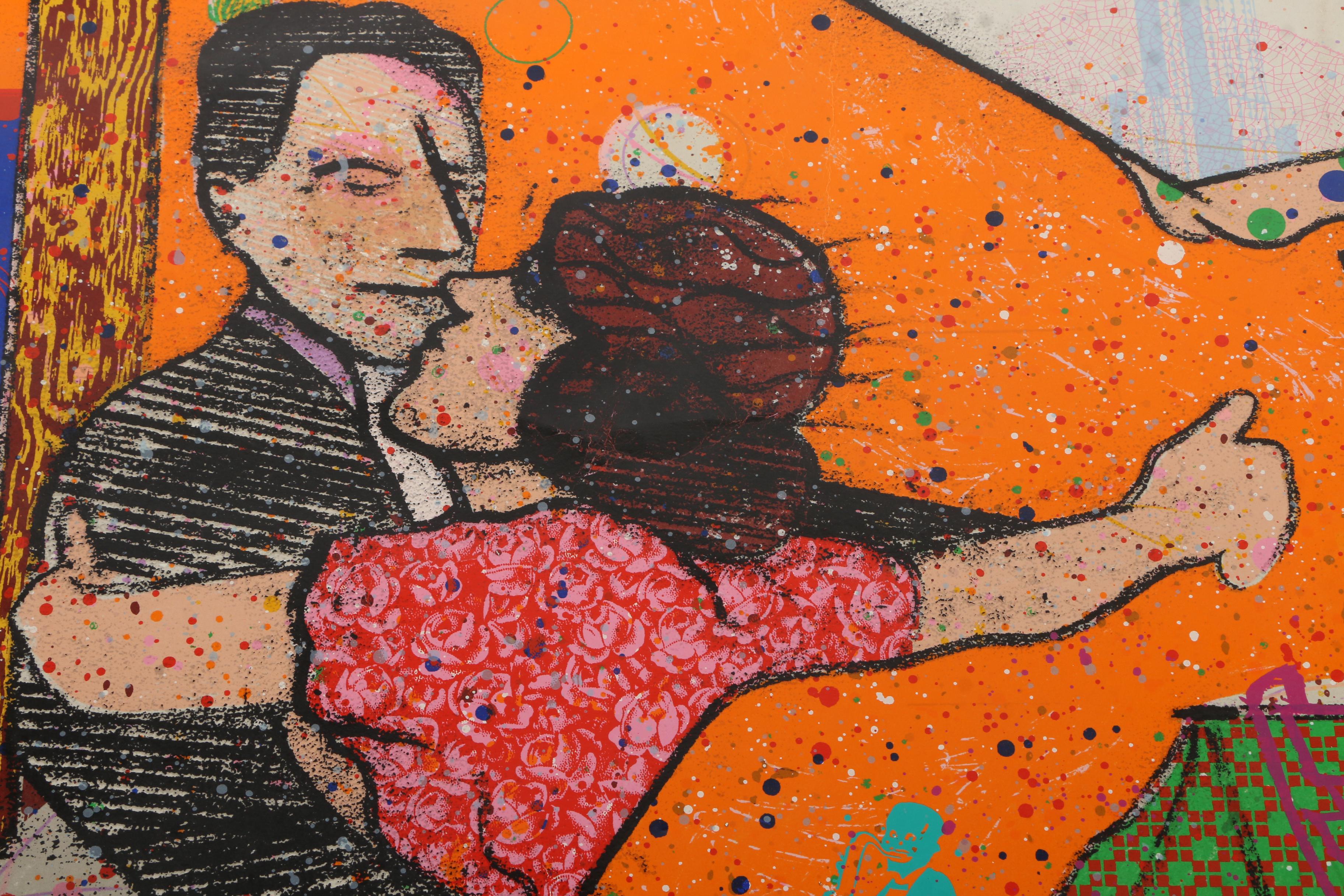 Richard Merkin Limited Edition Serigraph "Just For Laughs You're With Me Night and Day"