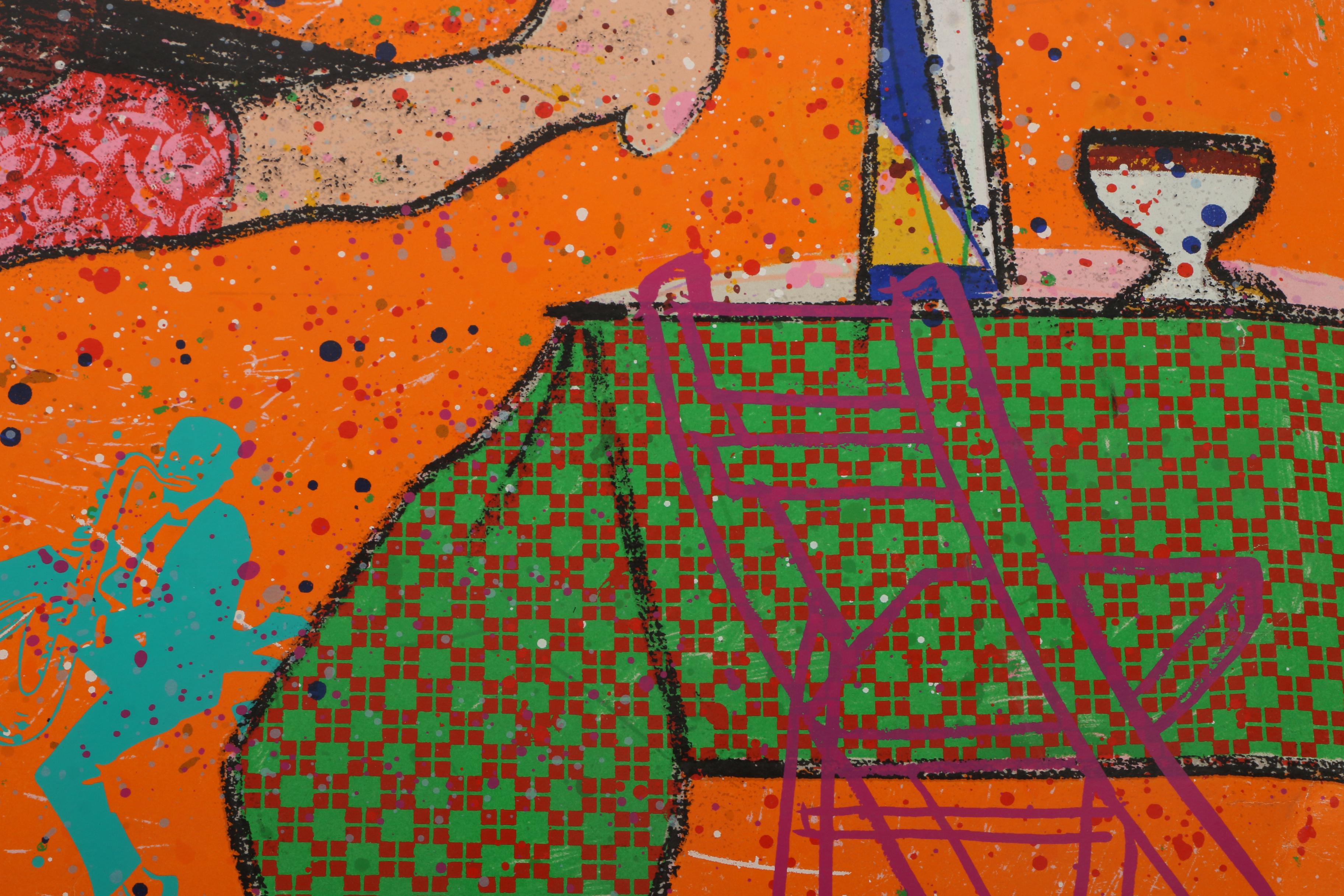 Richard Merkin Limited Edition Serigraph "Just For Laughs You're With Me Night and Day"