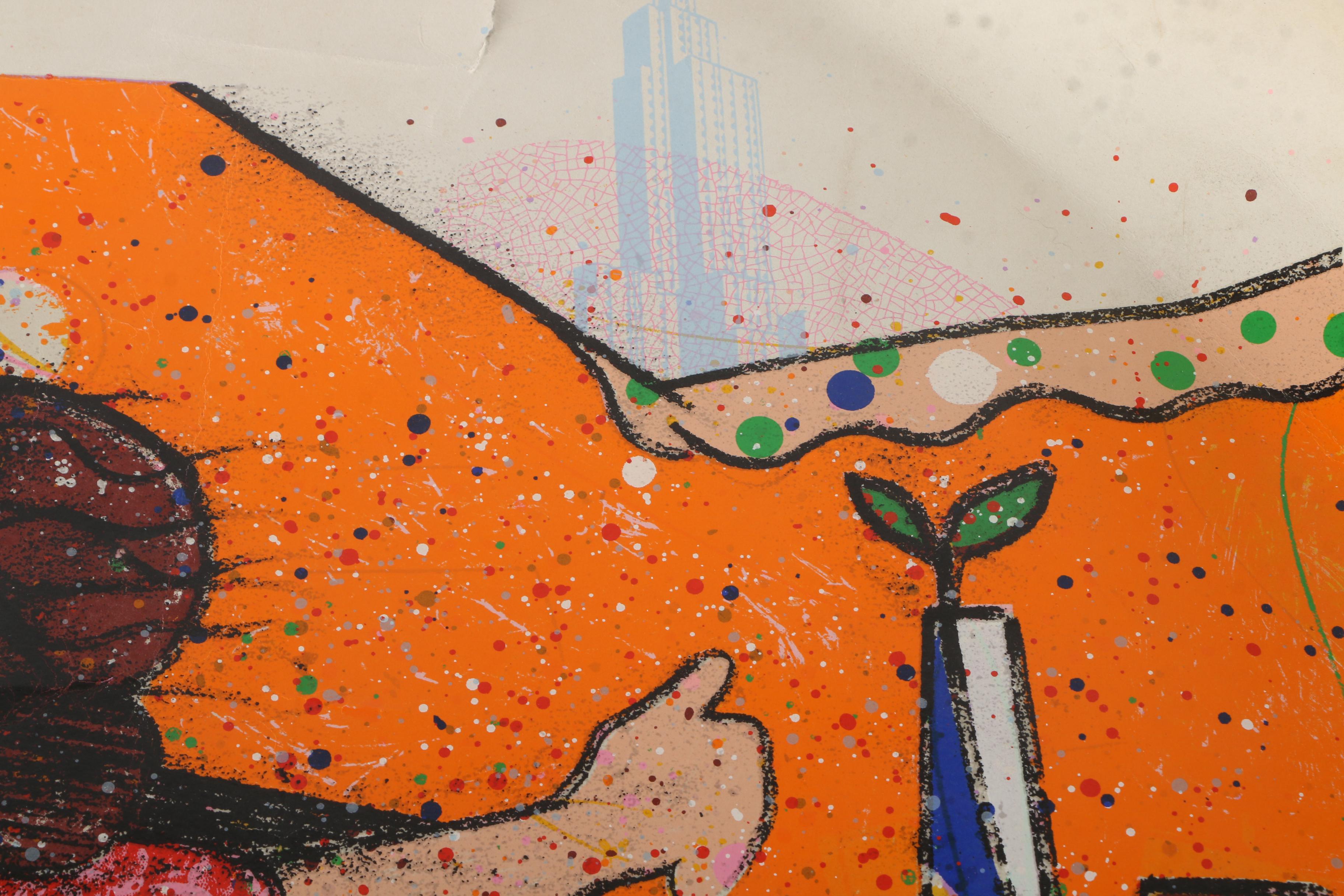 Richard Merkin Limited Edition Serigraph "Just For Laughs You're With Me Night and Day"