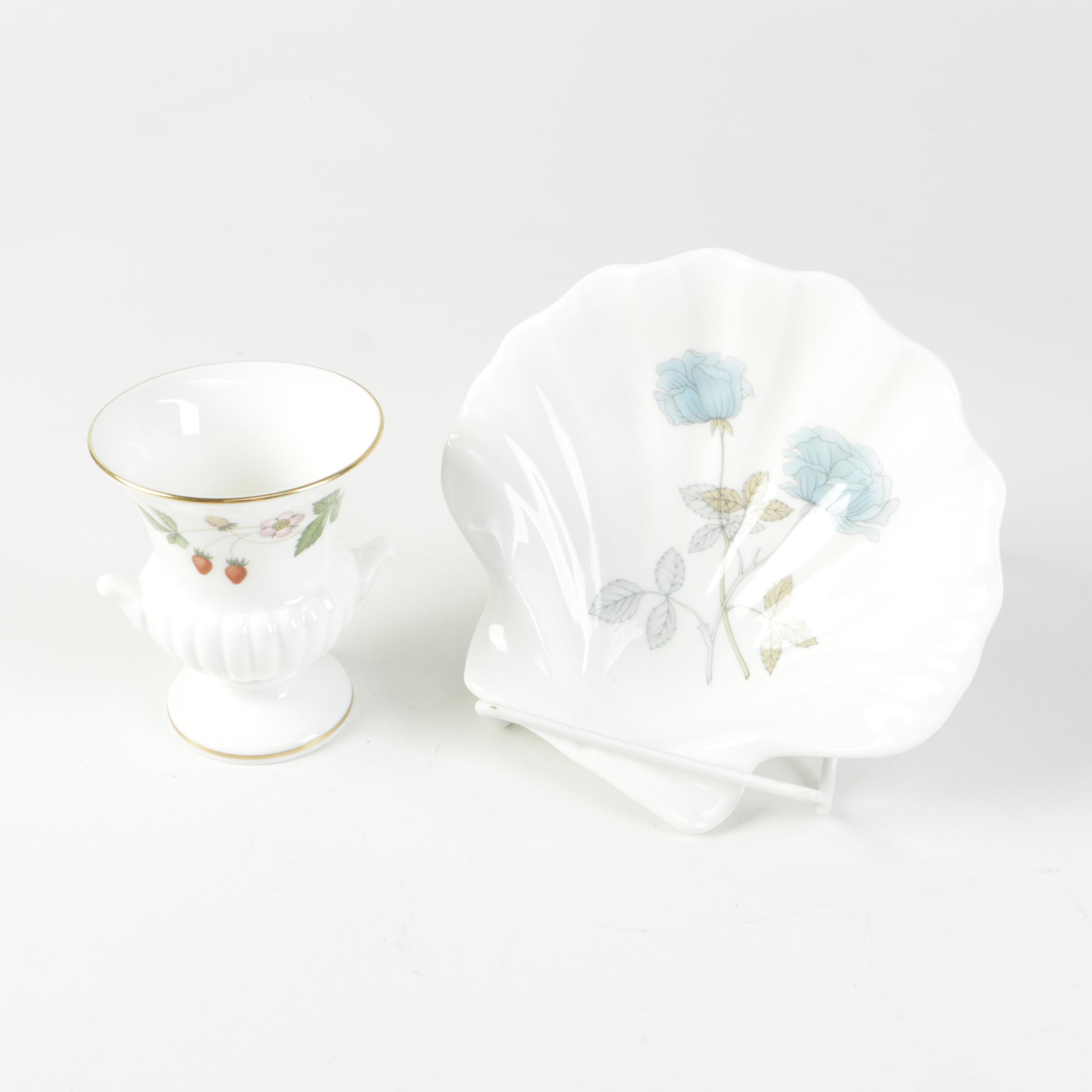 Wedgwood Bone China Bud Vase and Trinket Dish