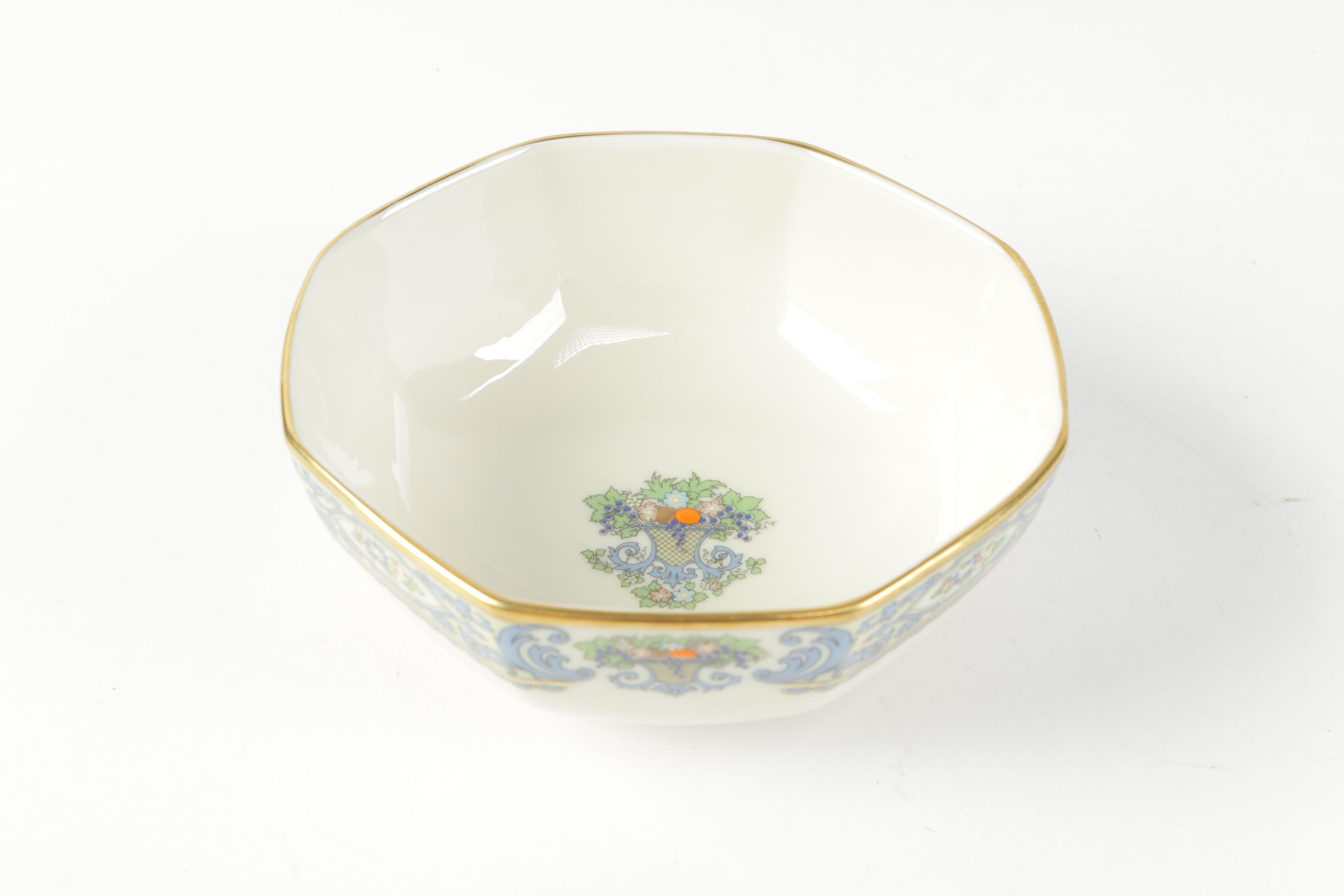 Lenox Porcelain Vases and "Autumn" Octagonal Vegetable Bowl