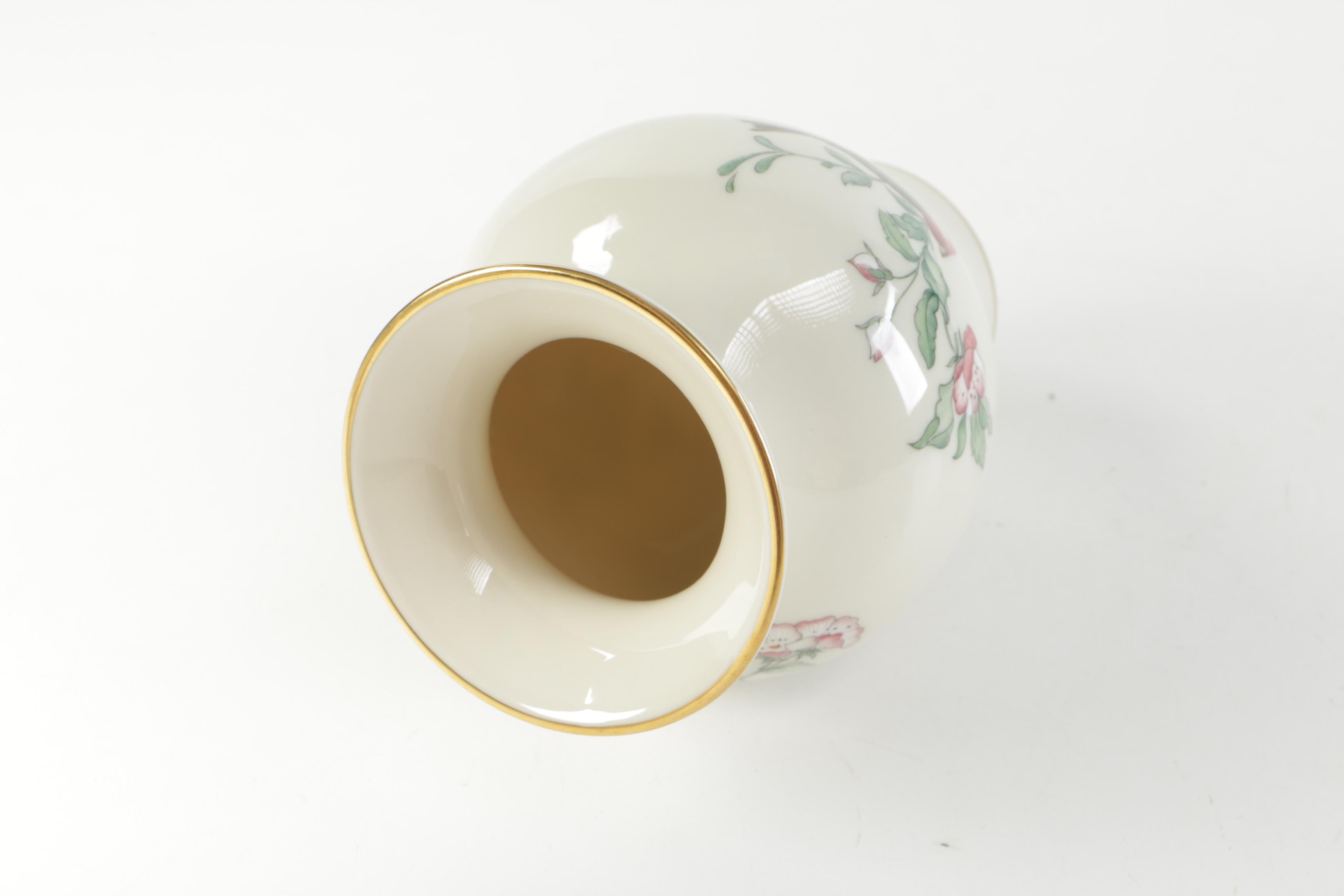 Lenox Porcelain Vases and "Autumn" Octagonal Vegetable Bowl