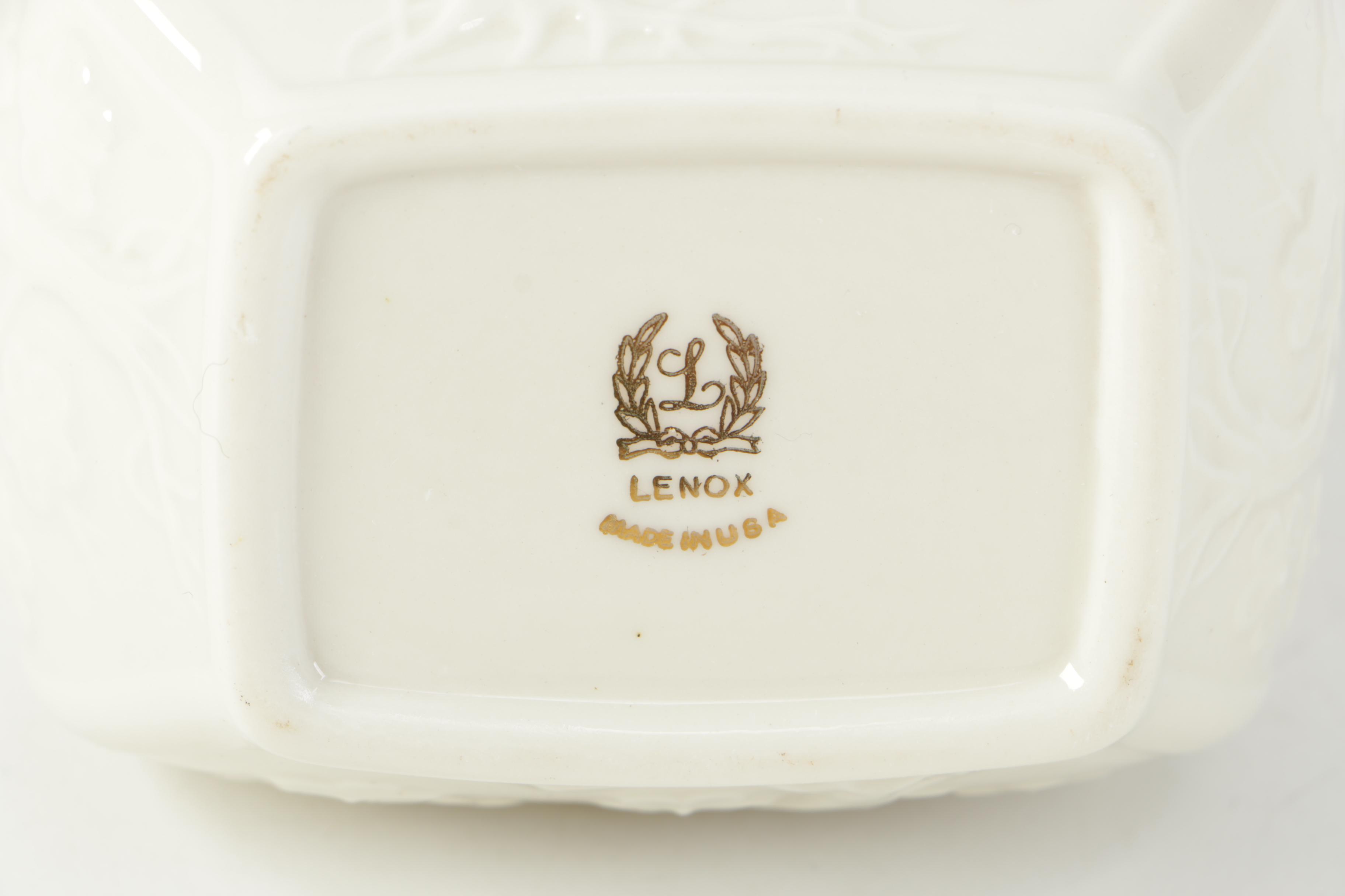 Lenox Porcelain Vases and "Autumn" Octagonal Vegetable Bowl