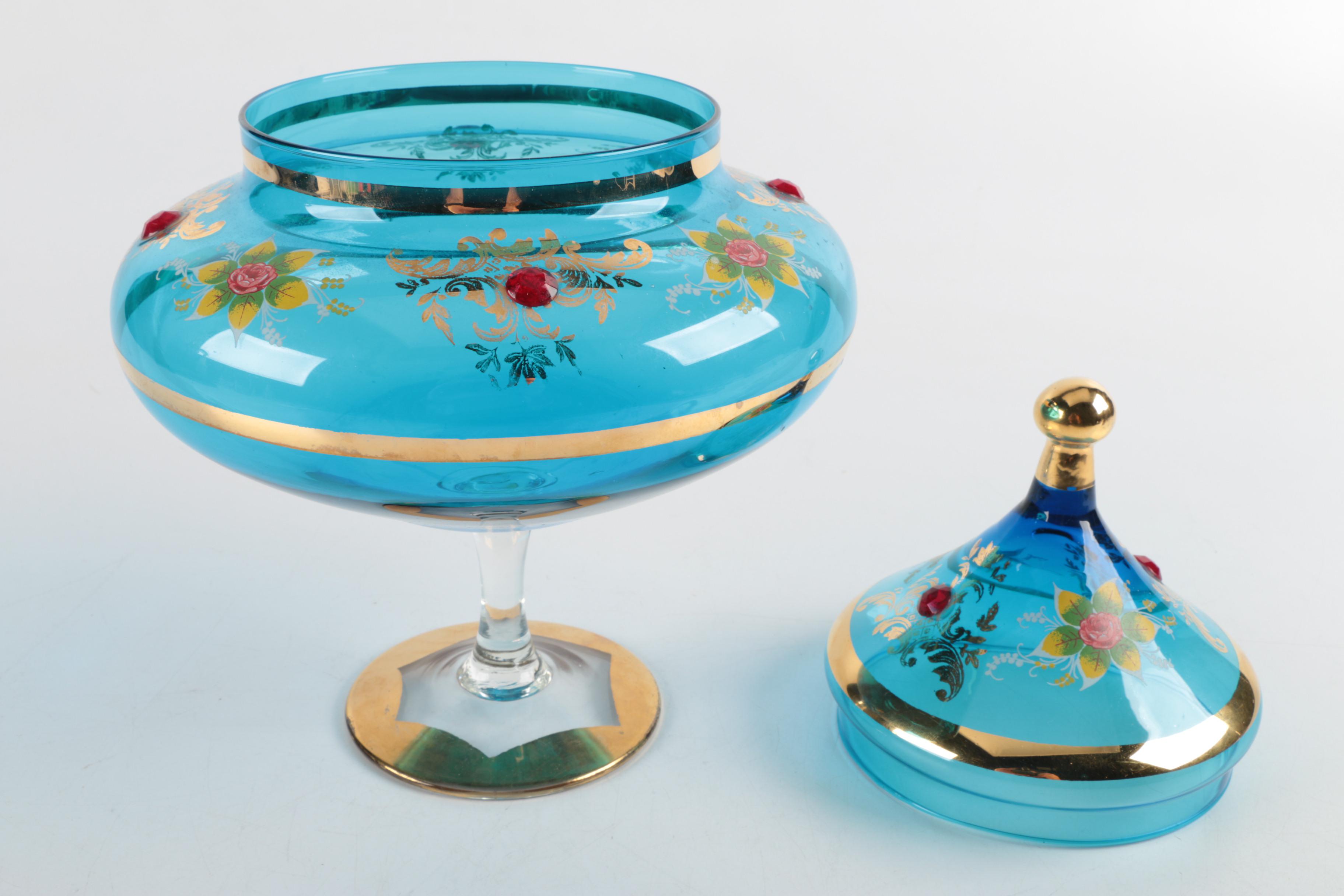 Hand Blown Italian Candy Dish