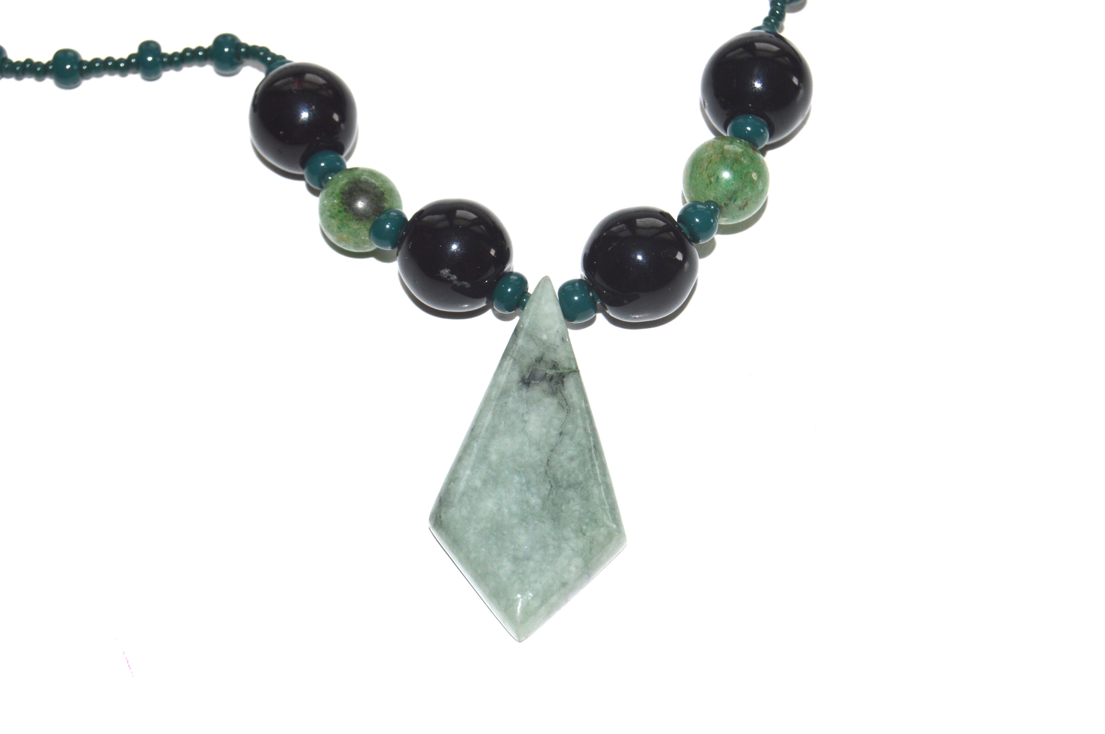 Sterling Necklaces and Bracelets Featuring Aventurine & Jadeite Cabochons
