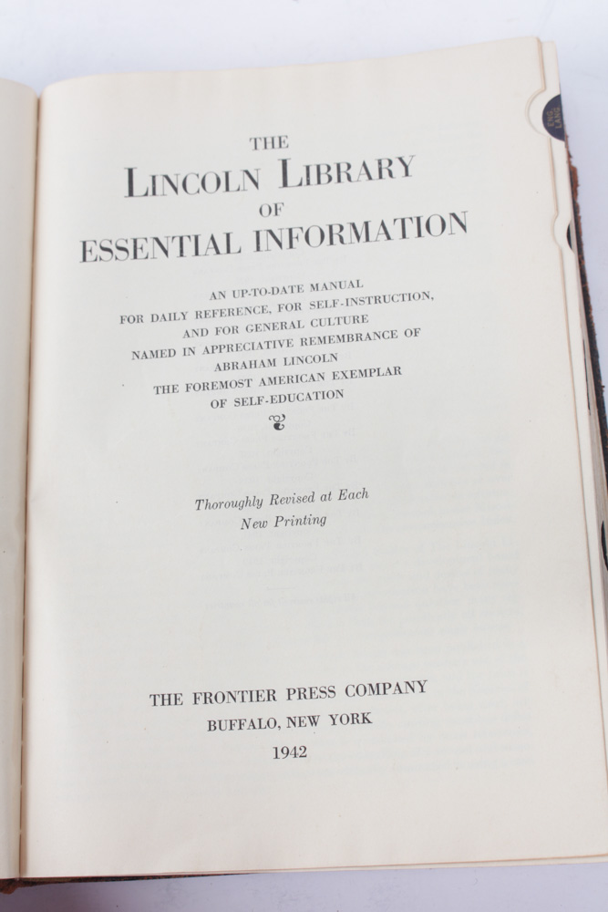 "Lincoln Library of Essential Information"