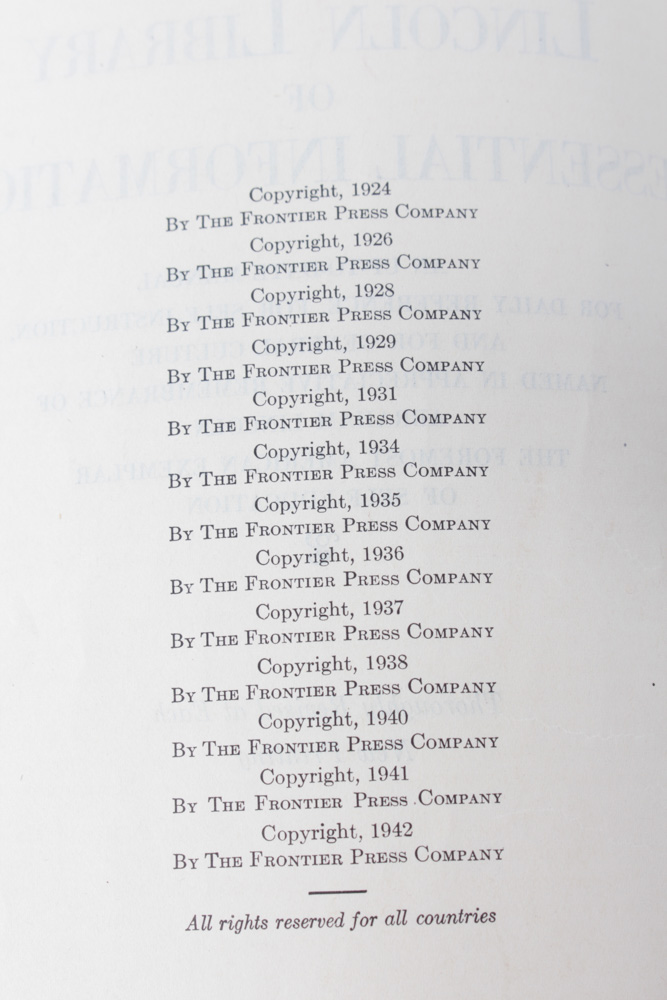 "Lincoln Library of Essential Information"