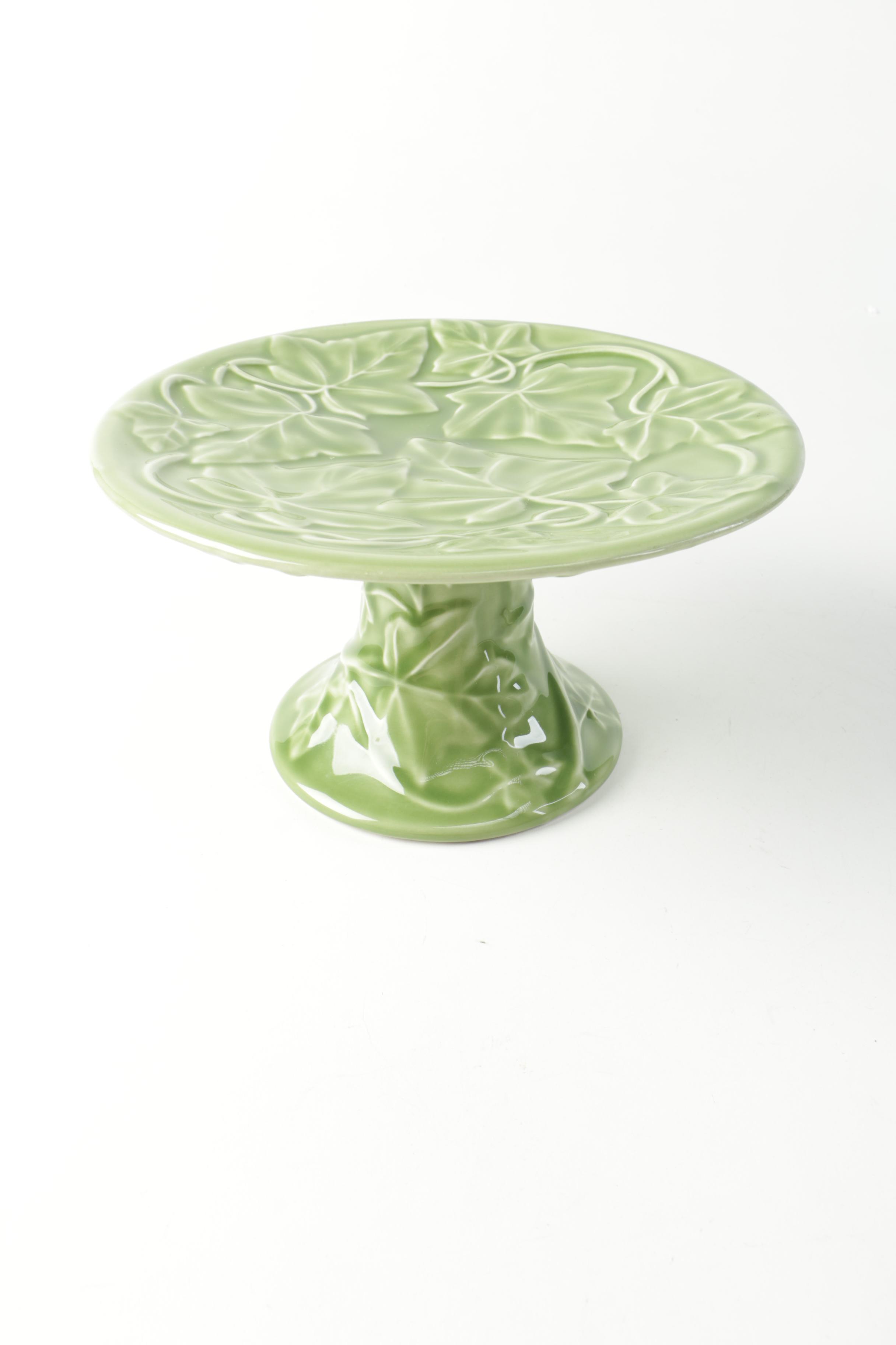 Glass Cake Stand and Royal Doulton Picture Frame