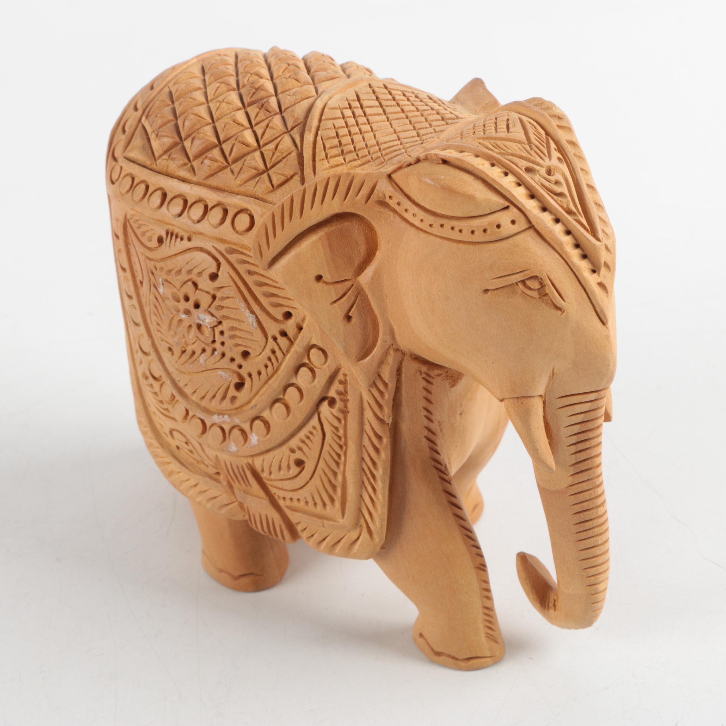 Group of Asian Style Wood Figures