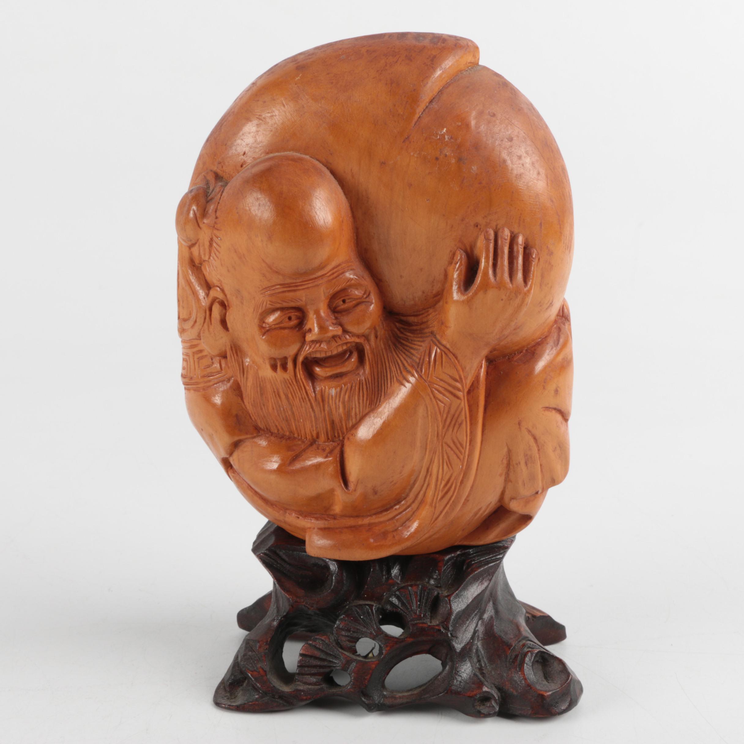 Group of Asian Style Wood Figures