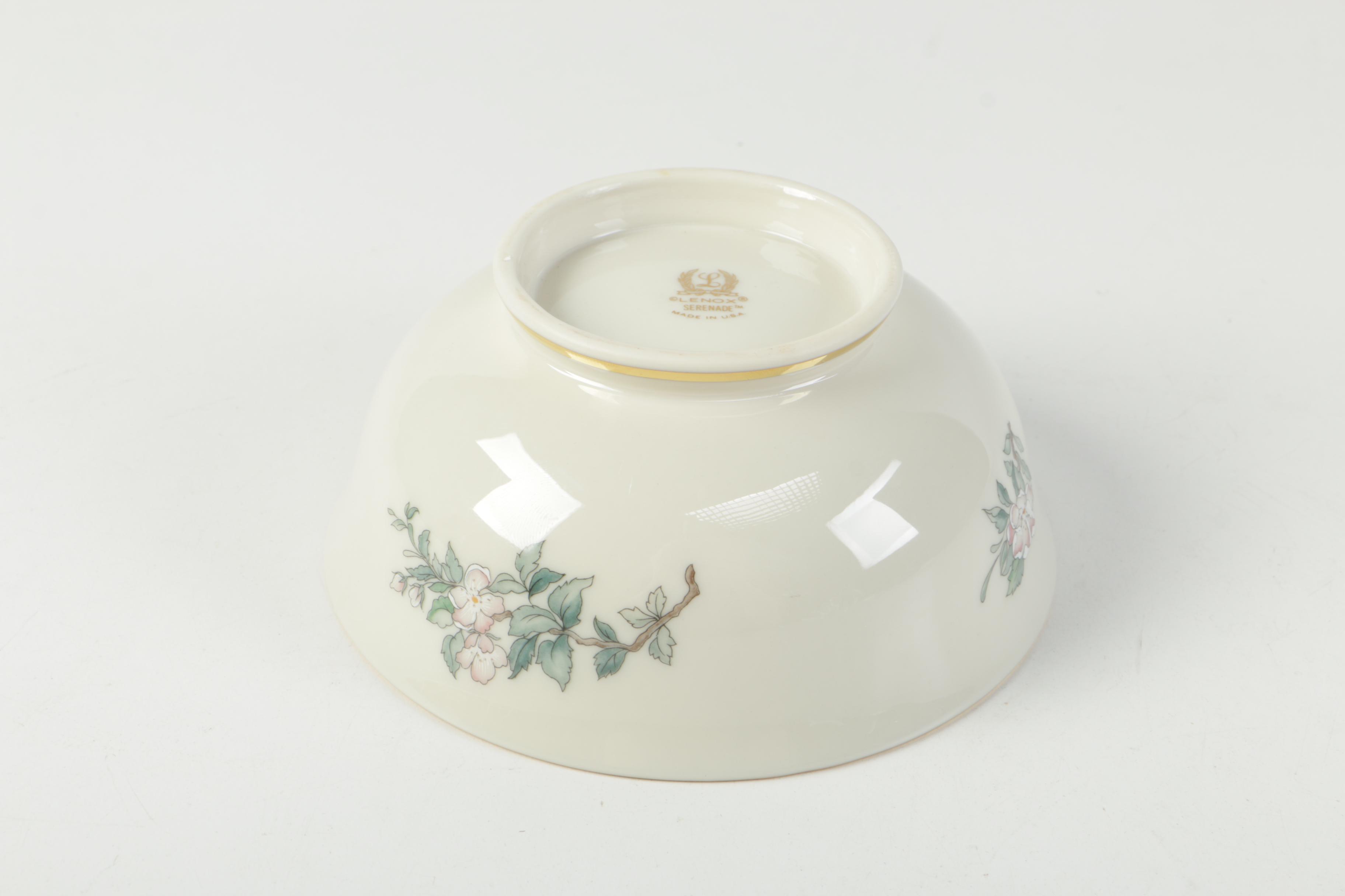 Lenox Porcelain Bowl in the "Serenade" Pattern