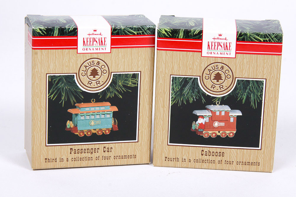 Vintage Hallmark Claus & Co. Railroad Ornaments