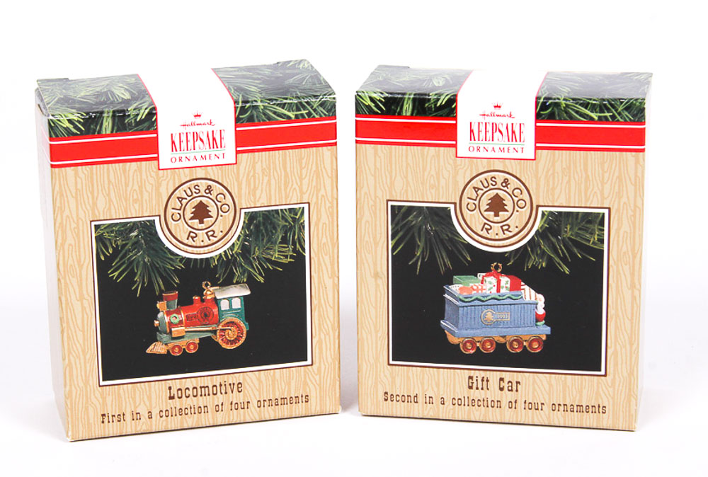 Vintage Hallmark Claus & Co. Railroad Ornaments