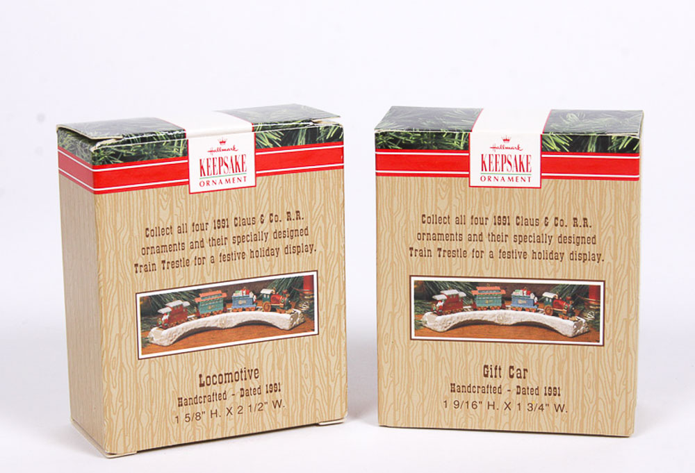 Vintage Hallmark Claus & Co. Railroad Ornaments