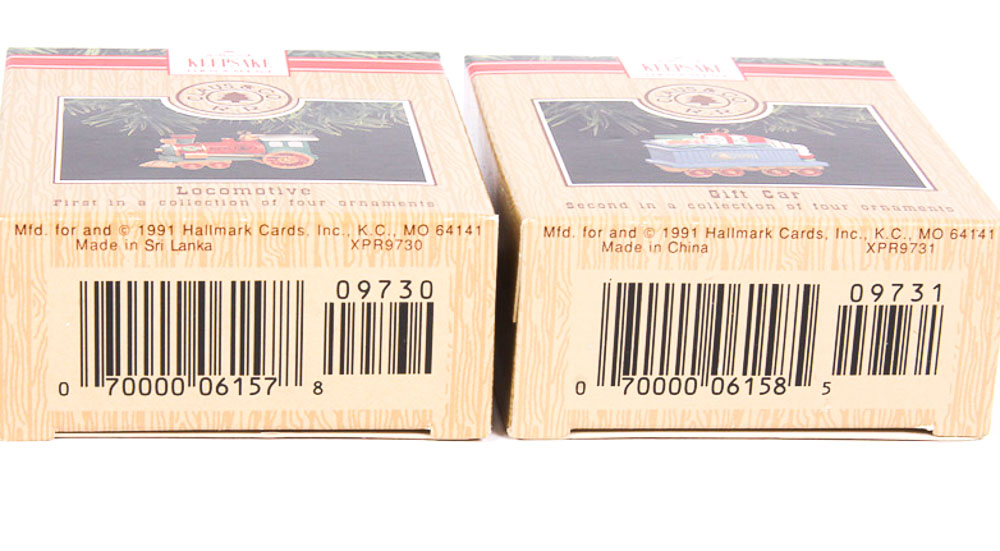 Vintage Hallmark Claus & Co. Railroad Ornaments