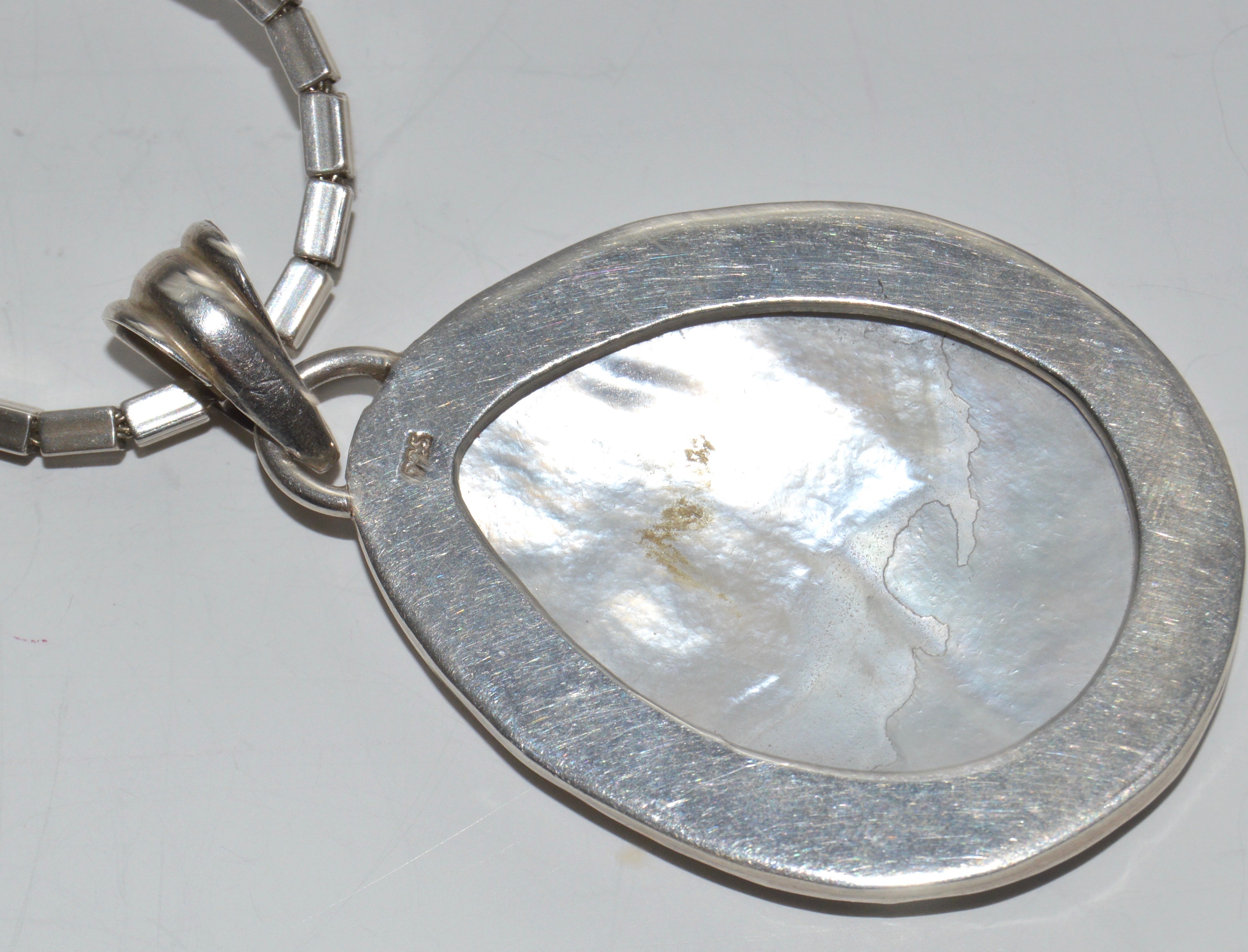 Sterling Silver Necklaces and Earrings with Shell and Pearl Pendants