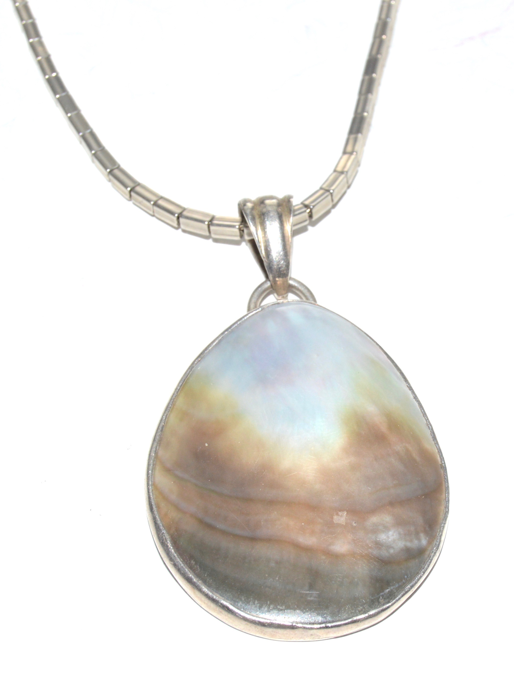 Sterling Silver Necklaces and Earrings with Shell and Pearl Pendants