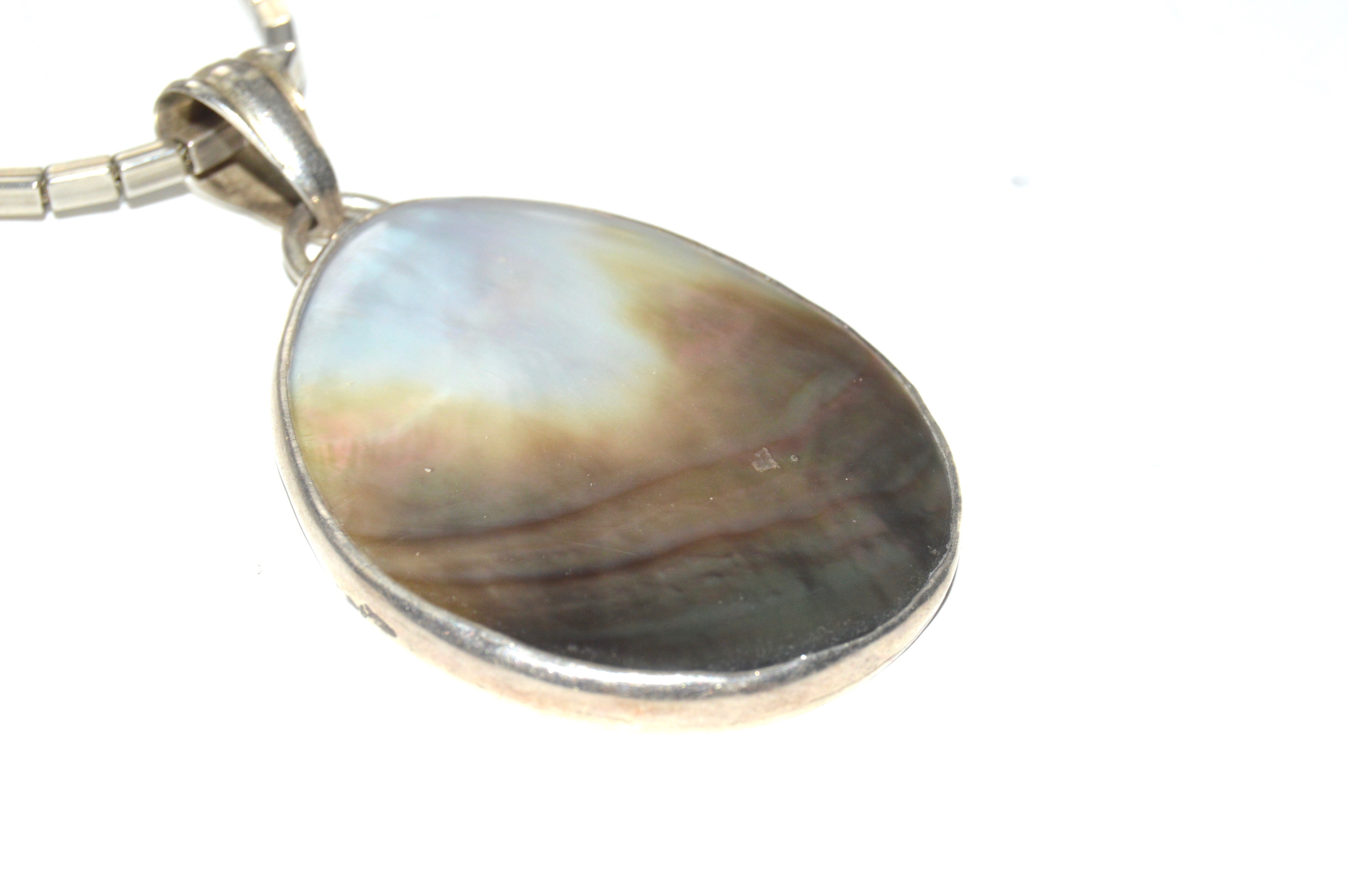 Sterling Silver Necklaces and Earrings with Shell and Pearl Pendants