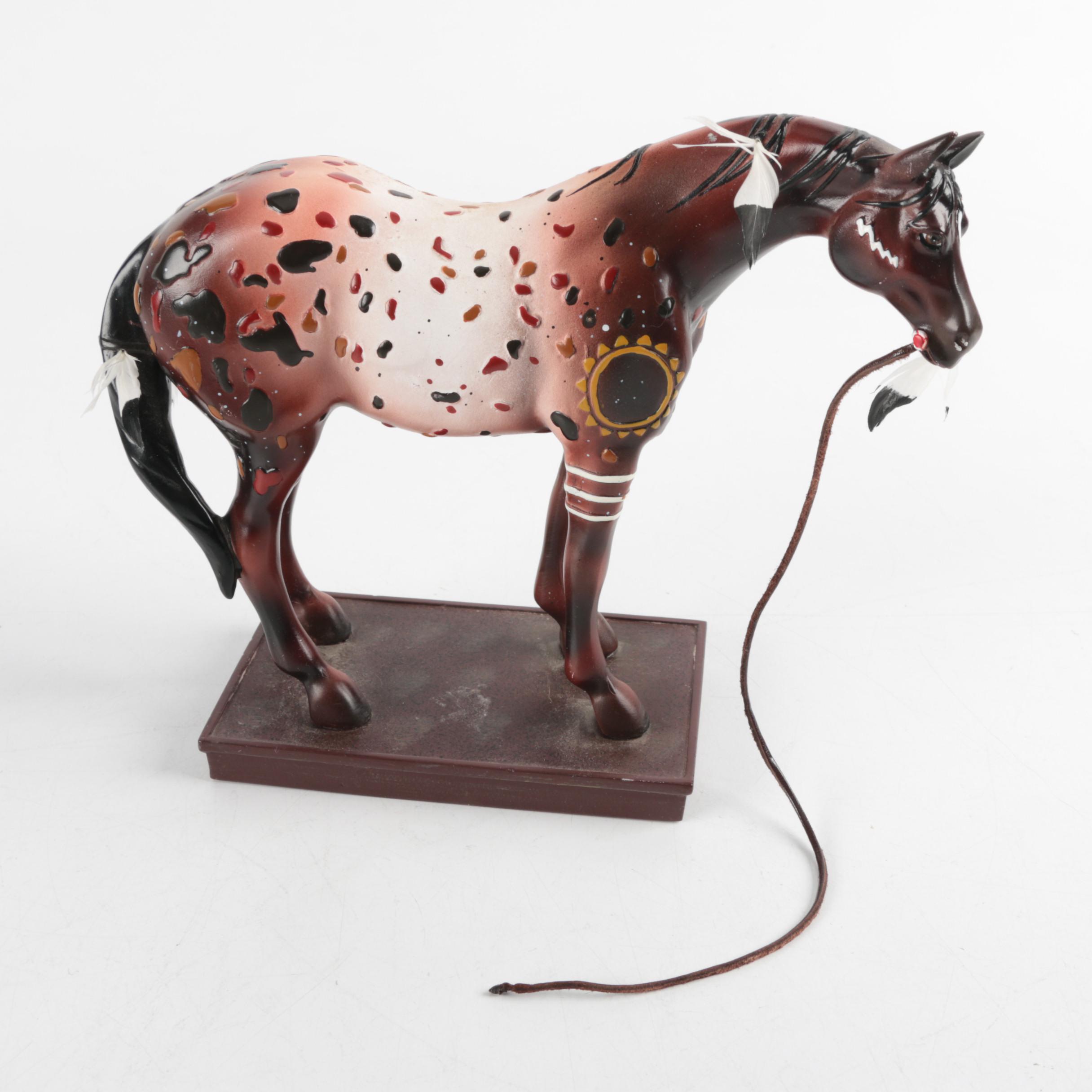 Pair of Signed "Trail of Painted Ponies" Horse Figurines