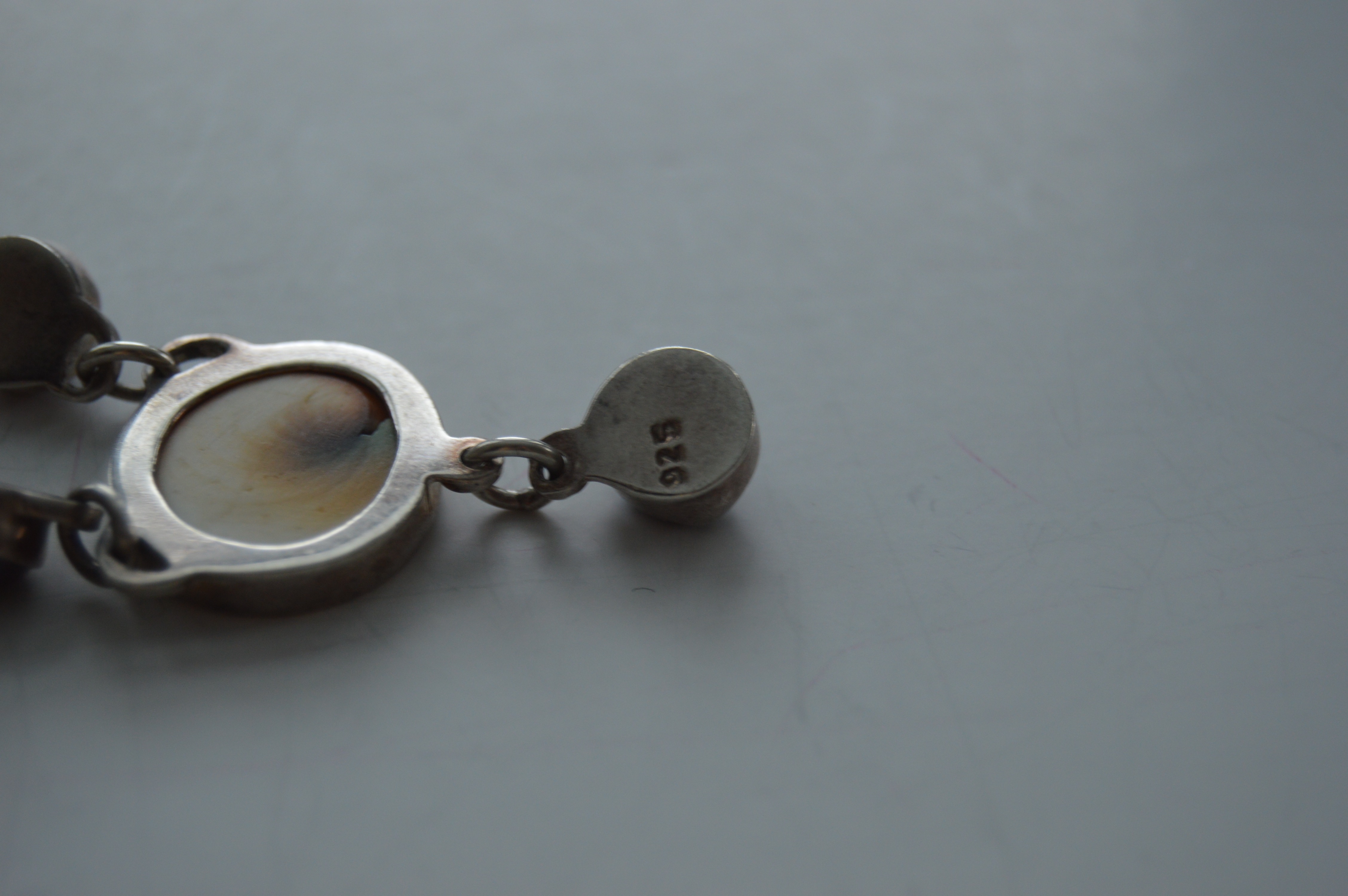 Sterling Silver Necklaces and Earrings with Shell and Pearl Pendants